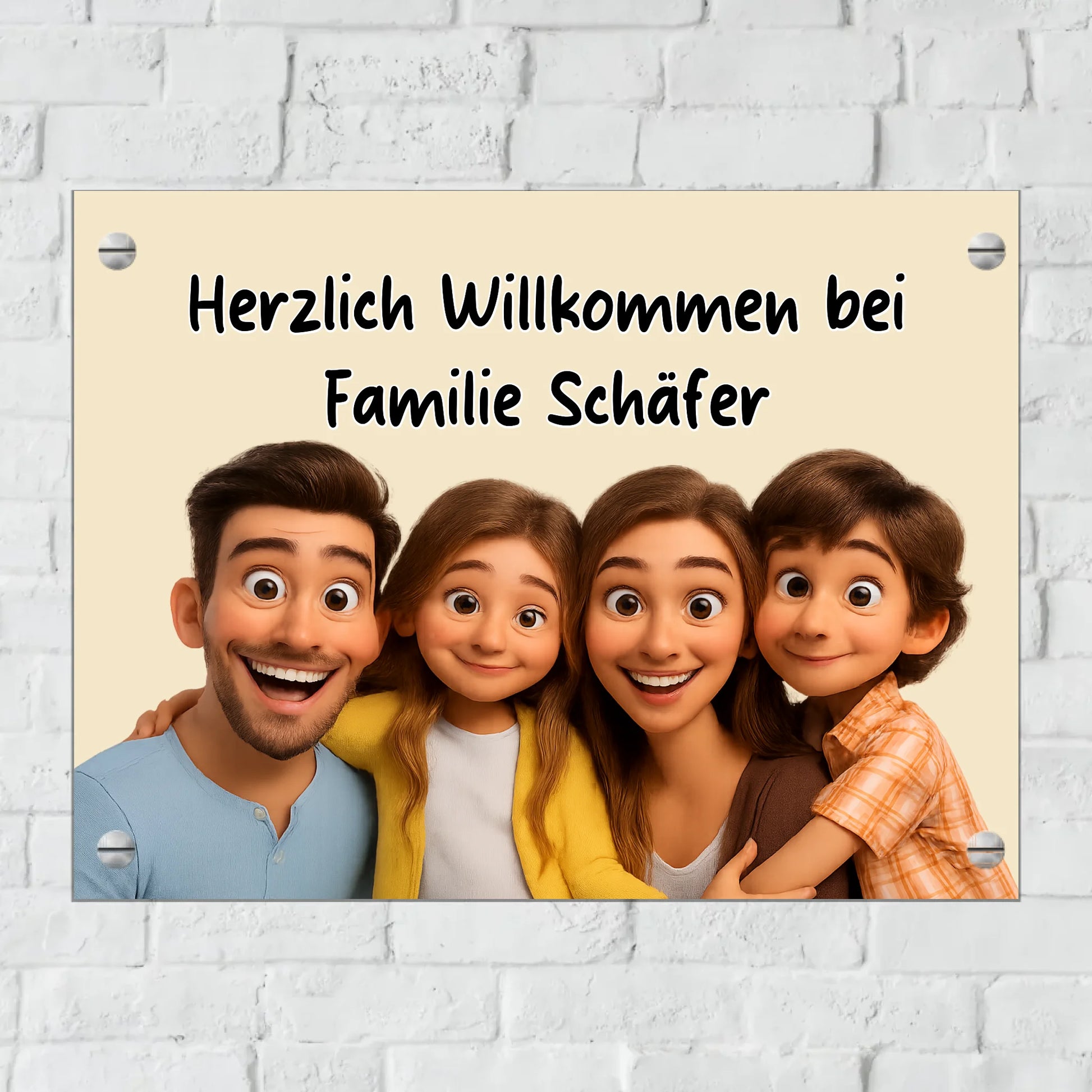 Türschild mit Löchern zum Befestigen für Innen und Außen