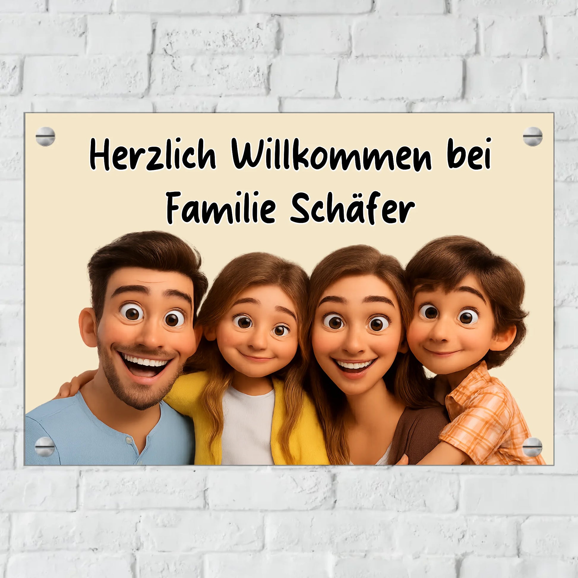 Türschild mit Löchern zum Befestigen für Innen und Außen