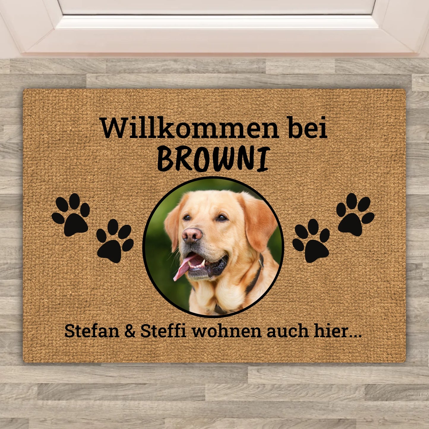 Hunde-Fußmatte-mit Foto