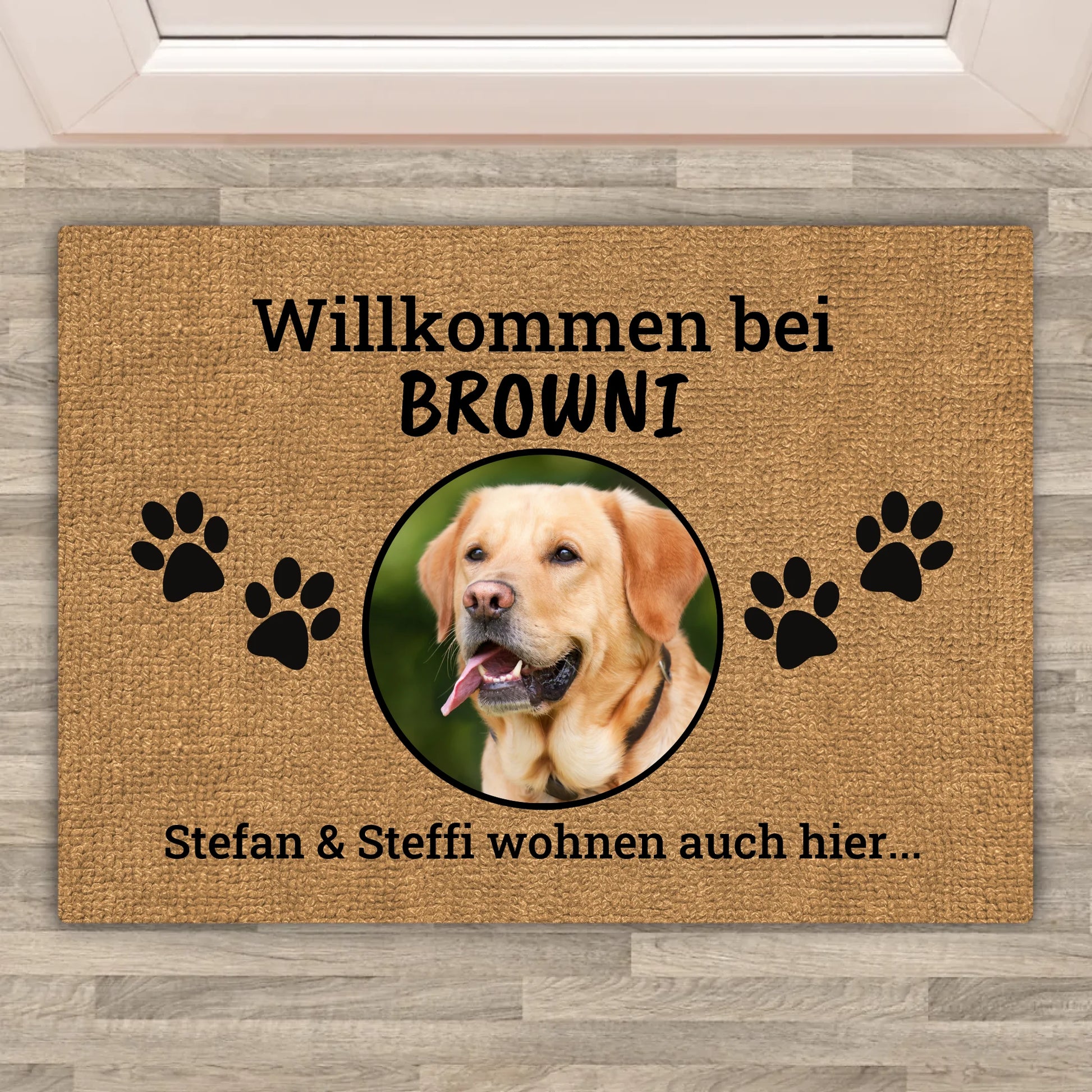 Hunde-Fußmatte-mit Foto
