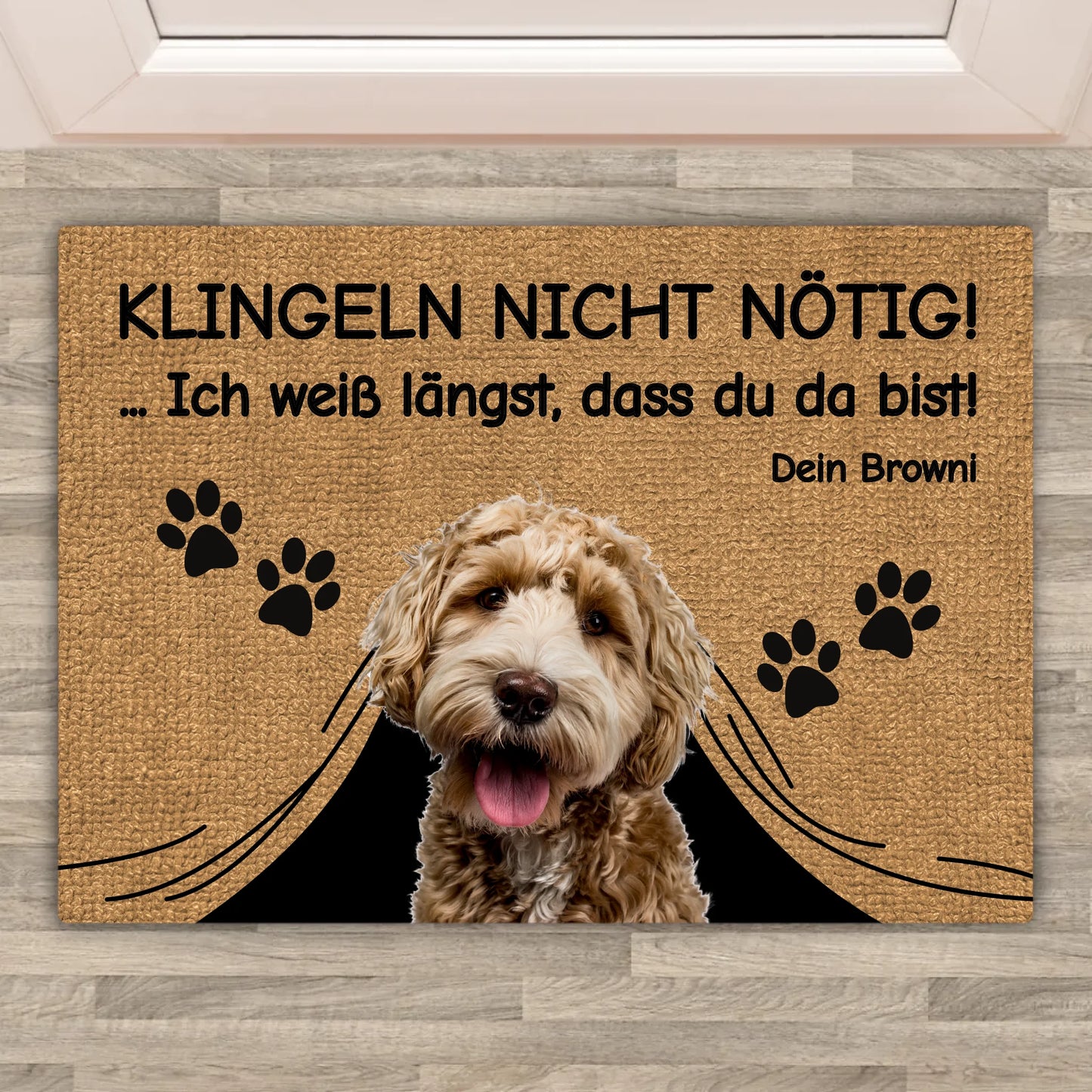 Klingeln nicht nötig Fußmatte mit deinem Hund
