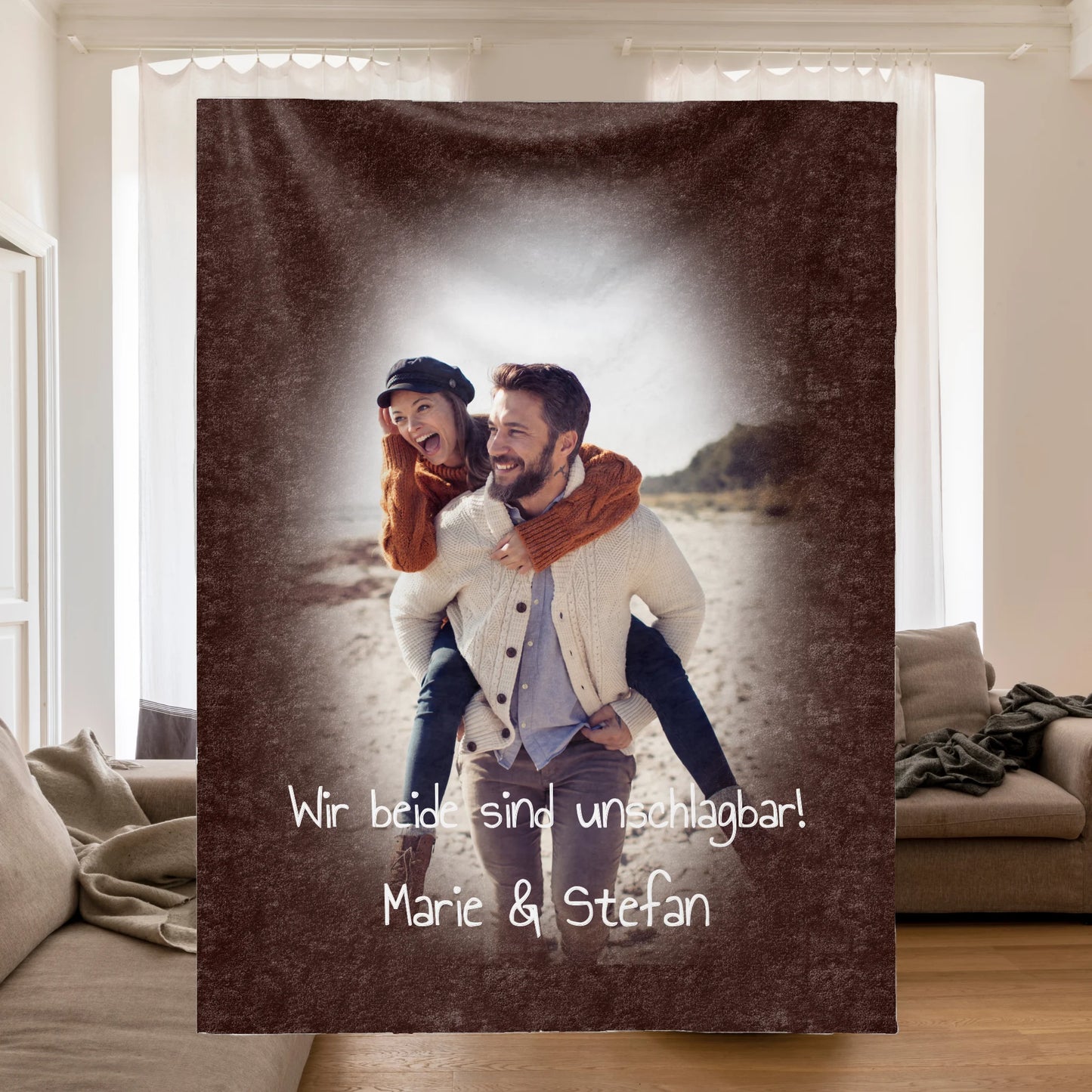 Paardecke mit Foto und Text - personalisierbare Decke
