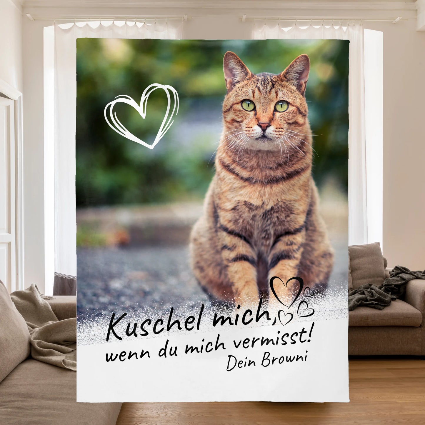 Katzendecke | Wenn du mich vermisst - Individuelle Fotodecke