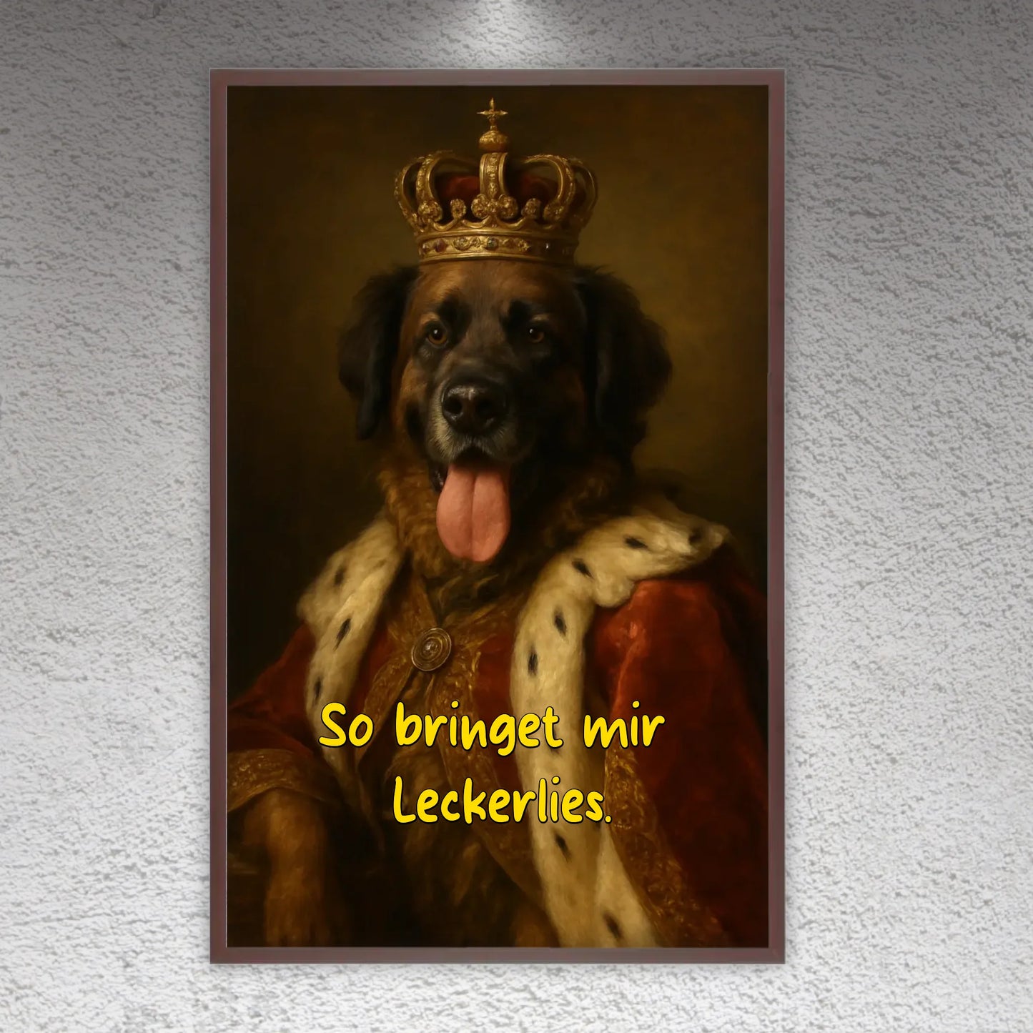 Dein Haustier-Foto als royales Gemälde - individuelles Poster mit Rahmen