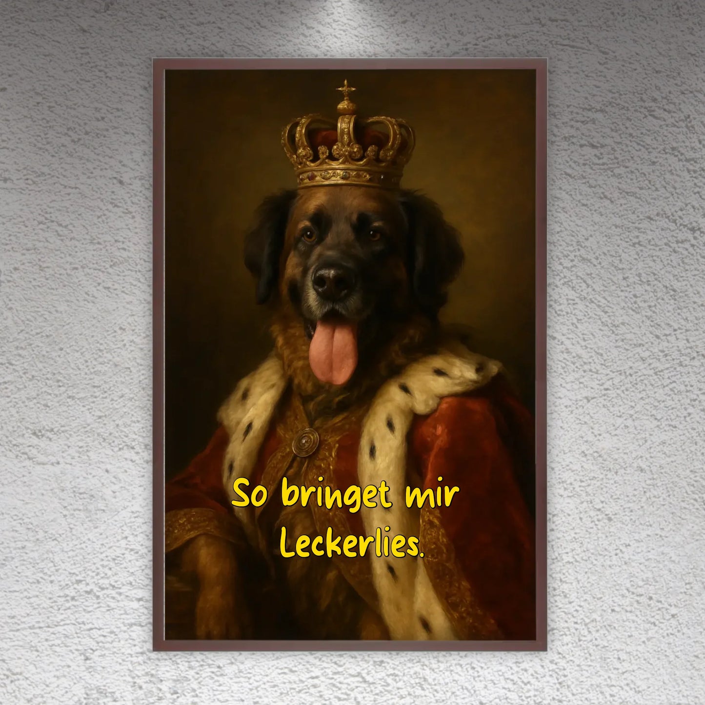Dein Haustier-Foto als royales Gemälde - individuelles Poster mit Rahmen
