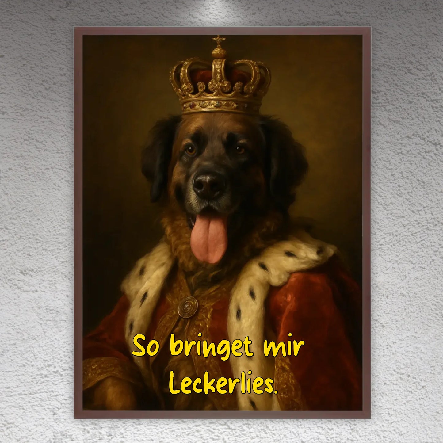 Dein Haustier-Foto als royales Gemälde - individuelles Poster mit Rahmen