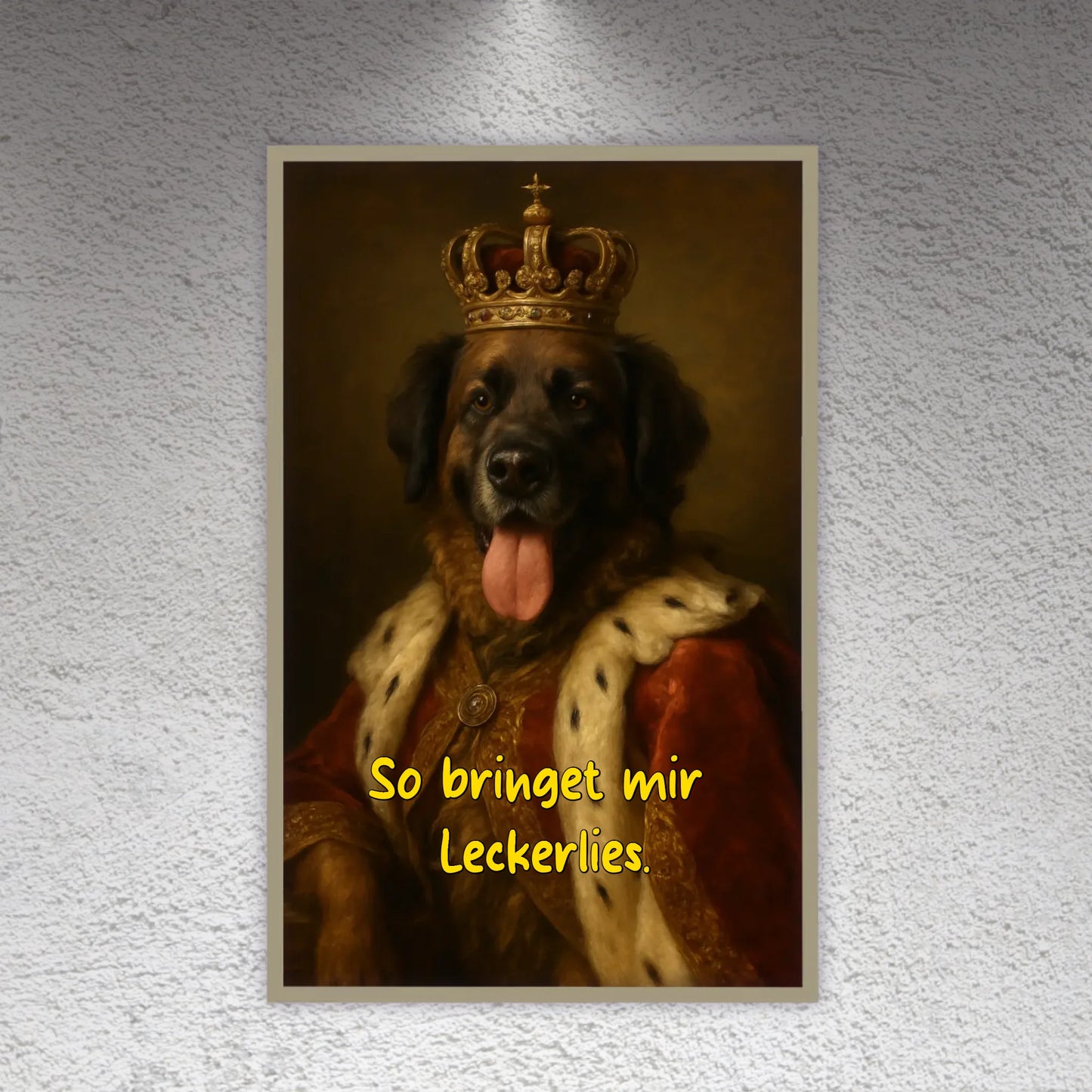 Dein Haustier-Foto als royales Gemälde - individuelles Poster mit Rahmen