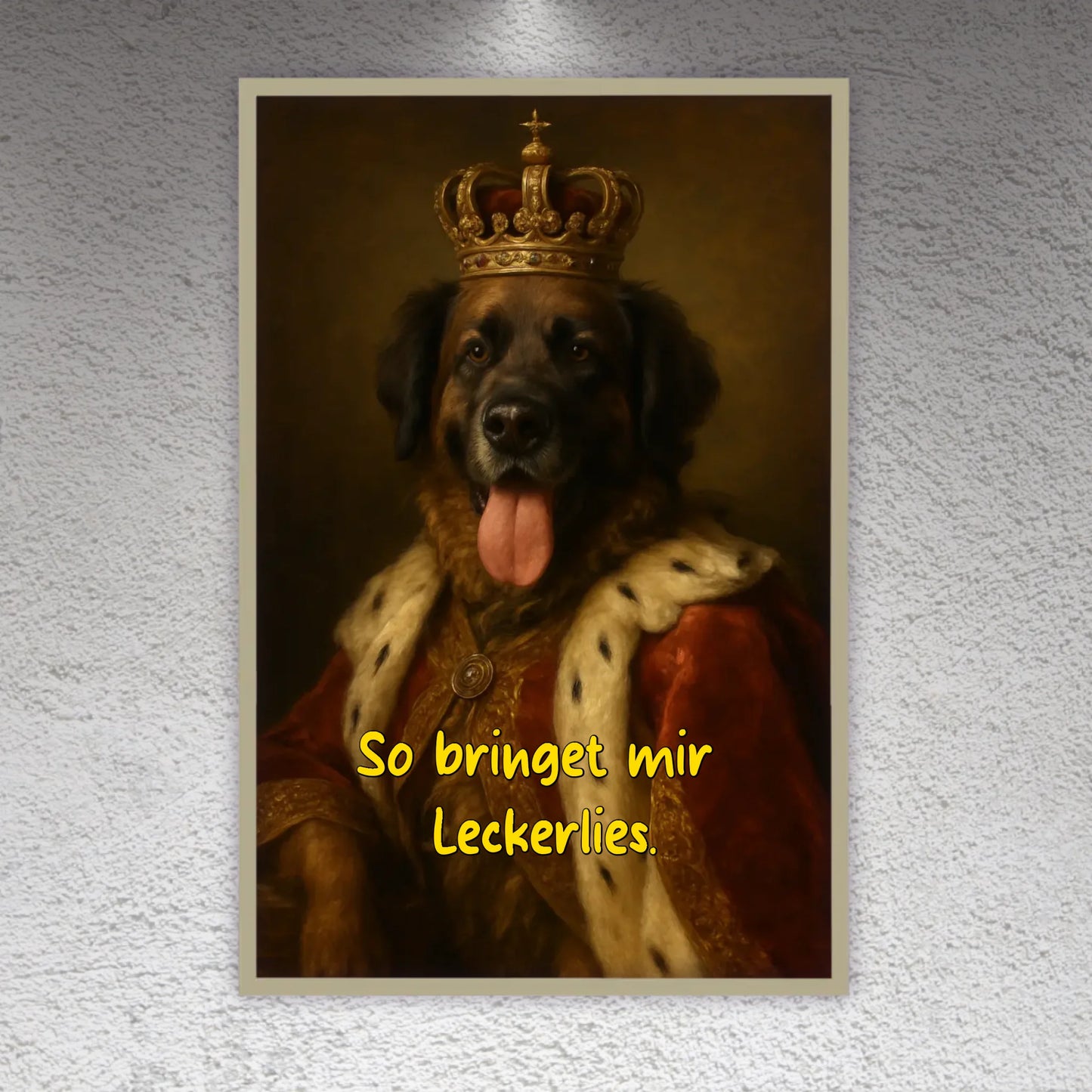 Dein Haustier-Foto als royales Gemälde - individuelles Poster mit Rahmen