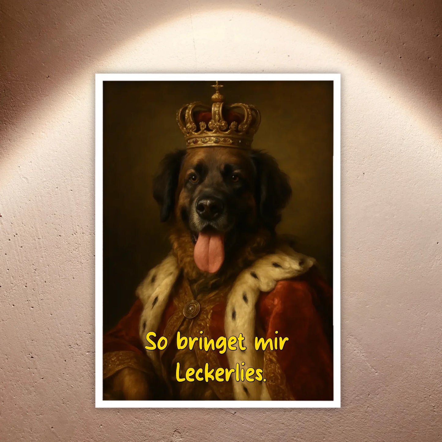 Dein Haustier-Foto als royales Gemälde - individuelles Poster mit Rahmen