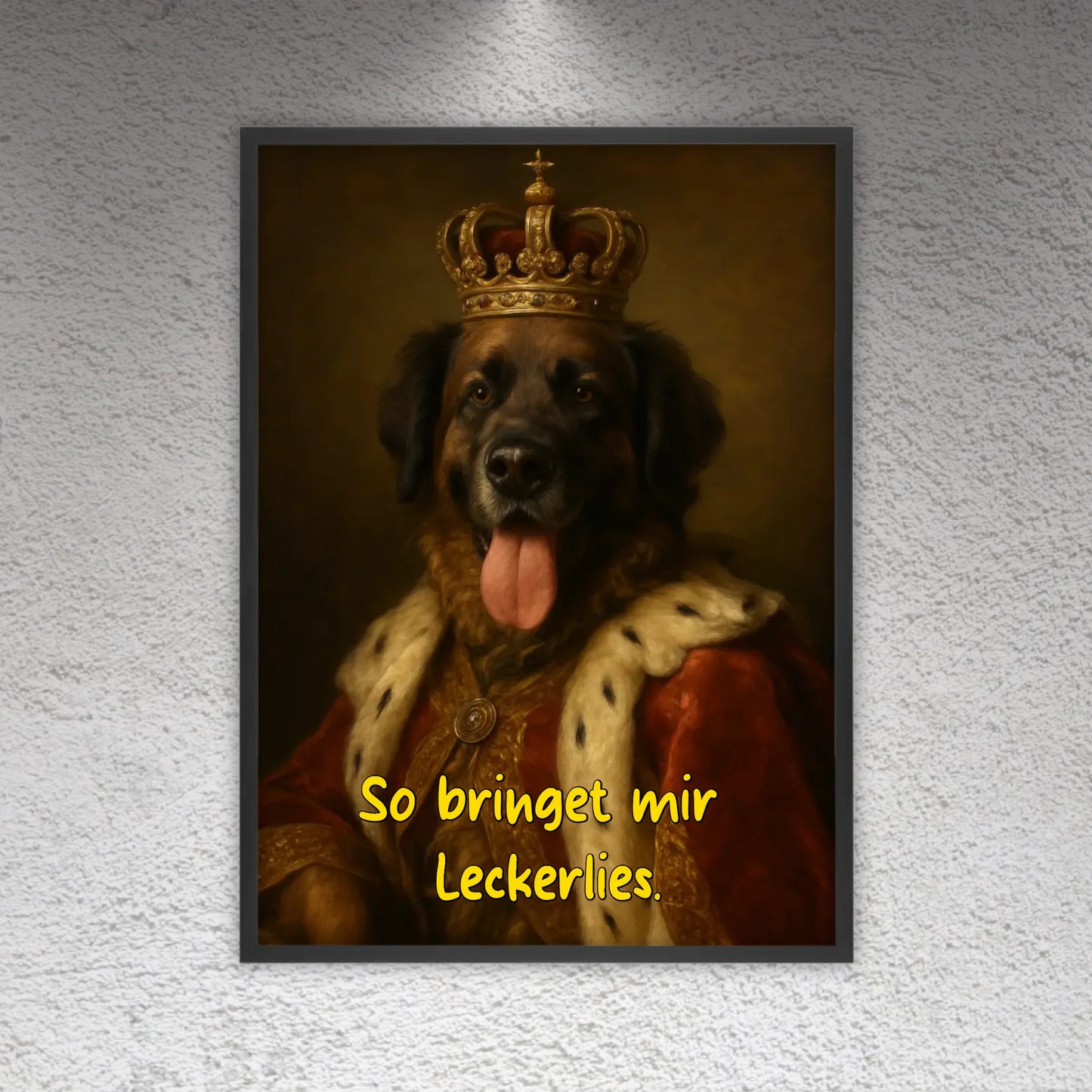 Dein Haustier-Foto als royales Gemälde - individuelles Poster mit Rahmen