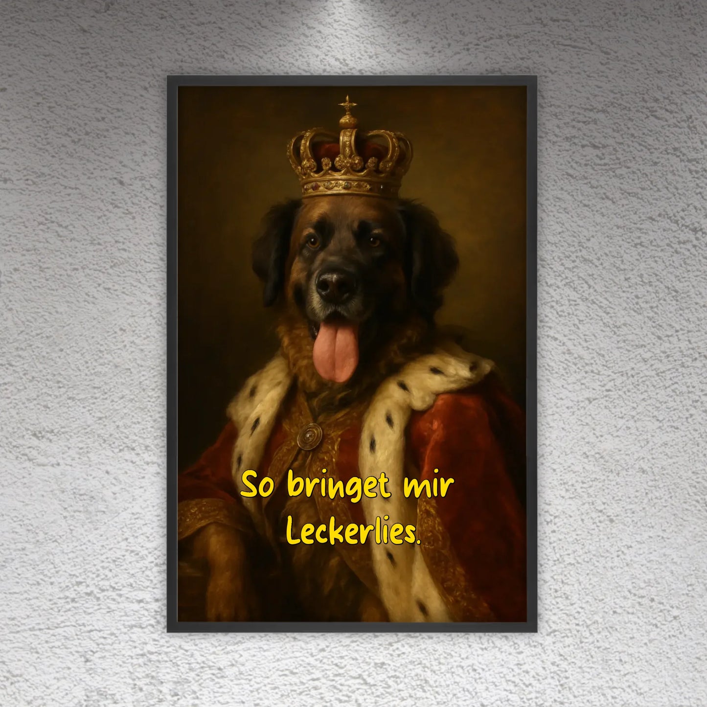 Dein Haustier-Foto als royales Gemälde - individuelles Poster mit Rahmen