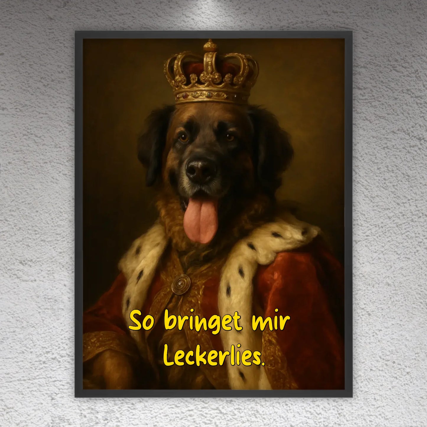 Dein Haustier-Foto als royales Gemälde - individuelles Poster mit Rahmen