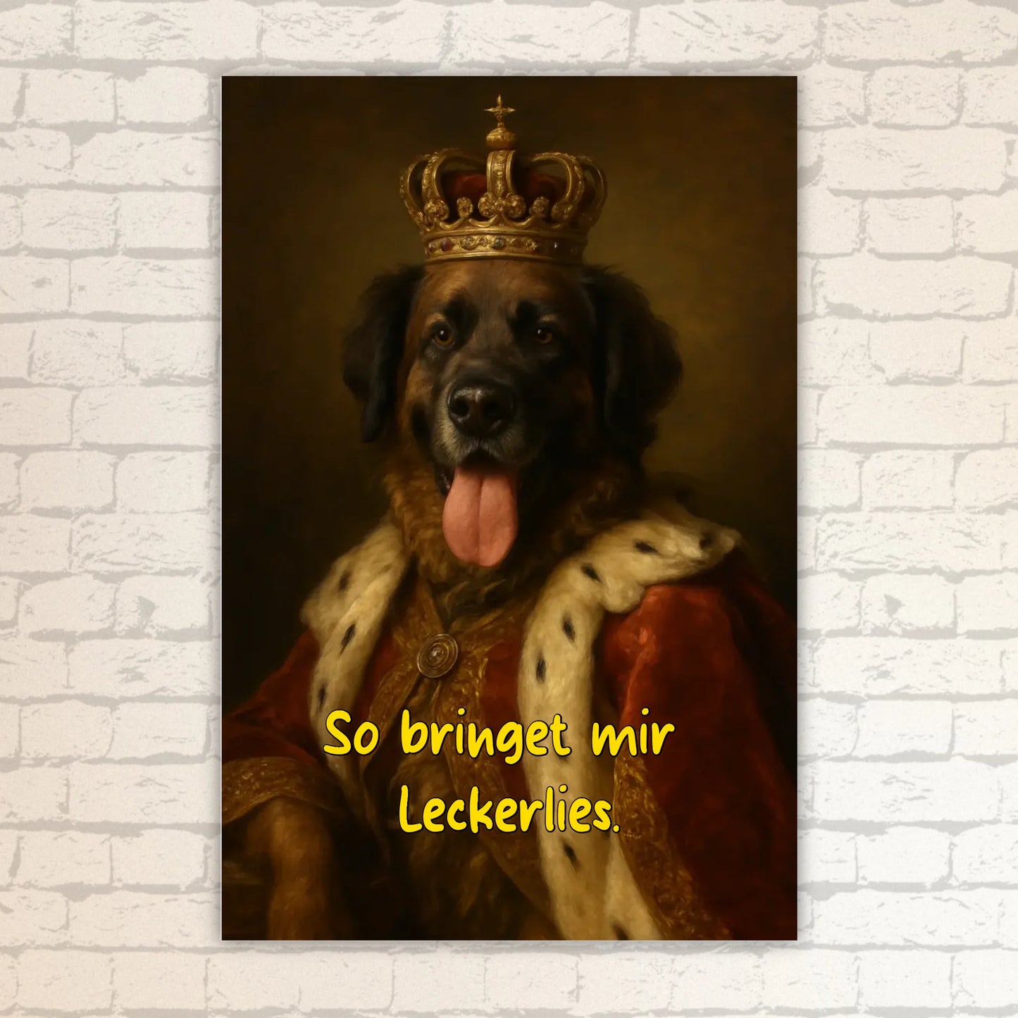 Dein Haustier-Foto als royales Gemälde - individuelles Poster mit Rahmen