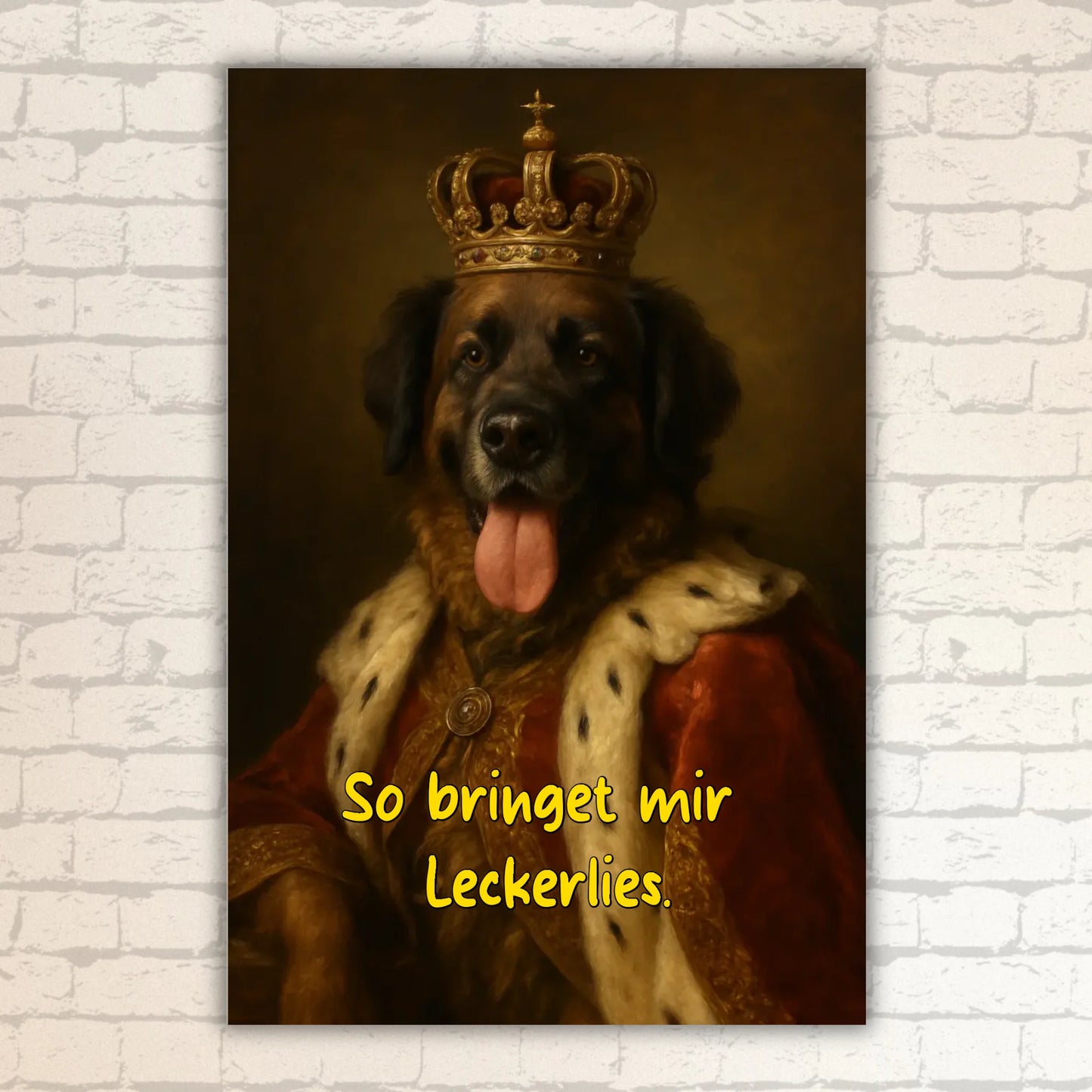 Dein Haustier-Foto als royales Gemälde - individuelles Poster mit Rahmen