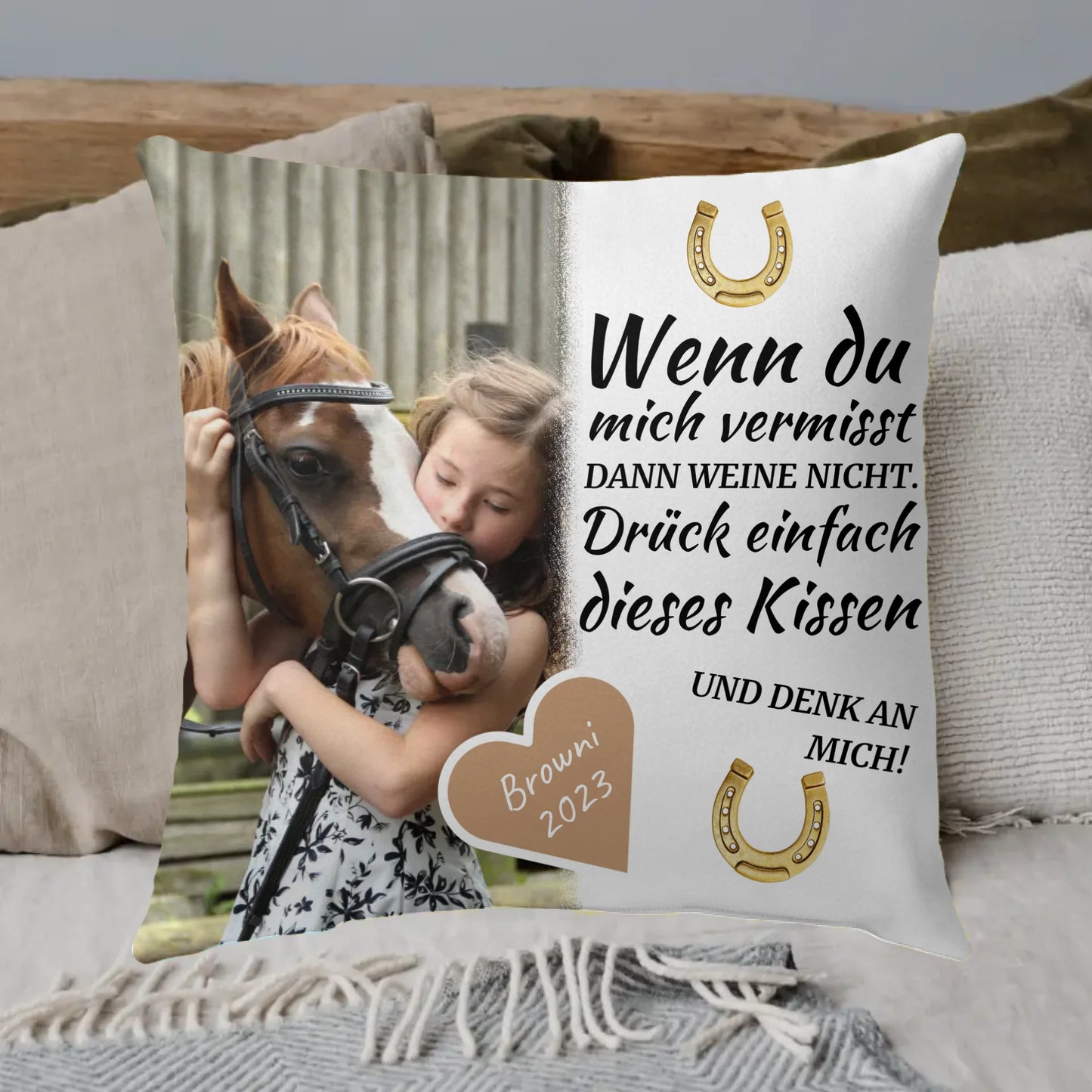 Wenn Du mich vermisst - individuelle Pferde-Fotodecke