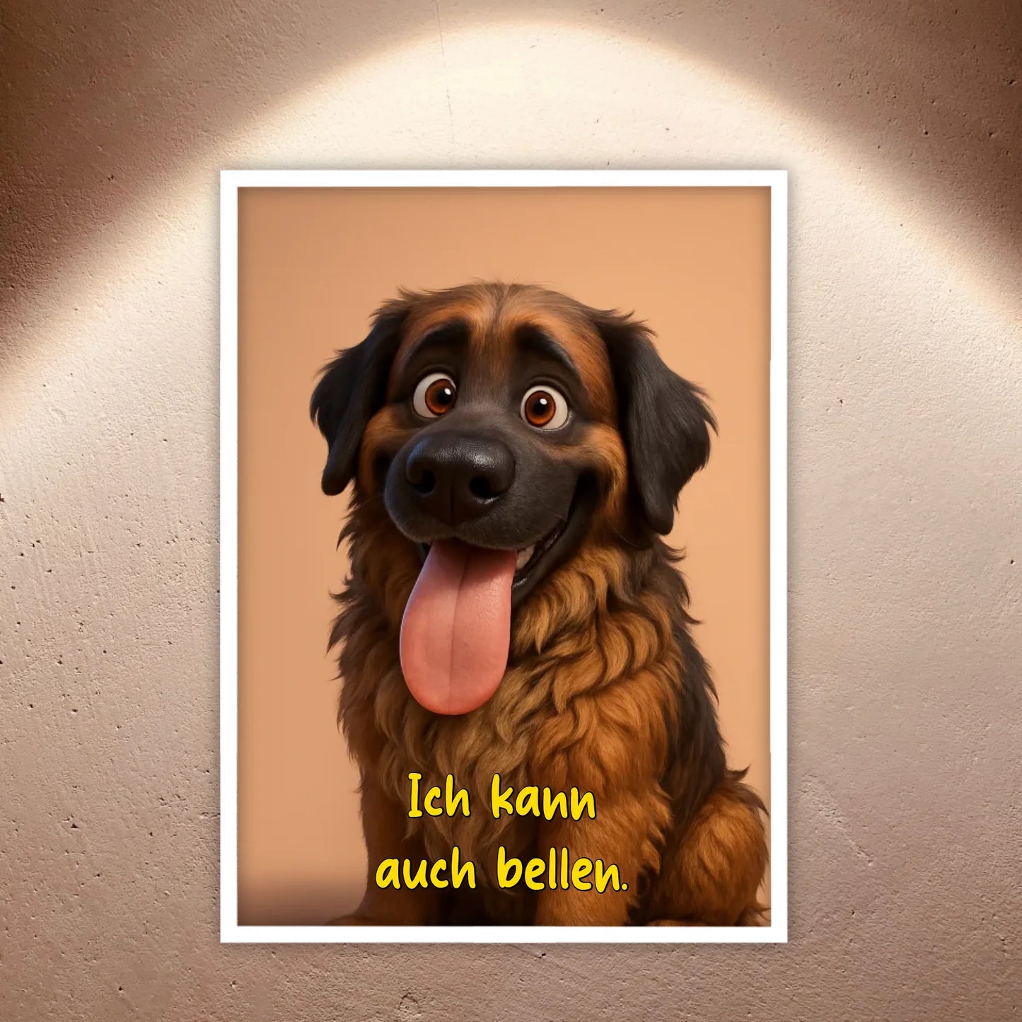 Dein Haustier als Cartoon - individuelles Poster mit Rahmen