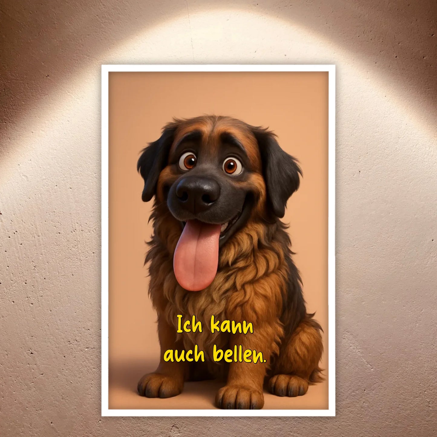 Dein Haustier als Cartoon - individuelles Poster mit Rahmen