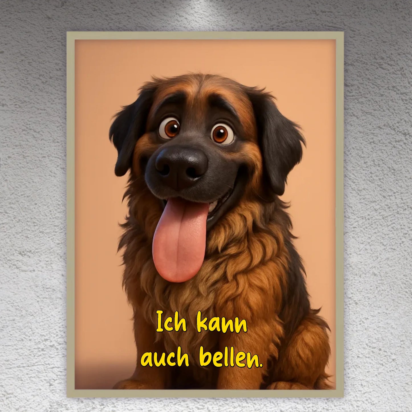 Dein Haustier als Cartoon - individuelles Poster mit Rahmen