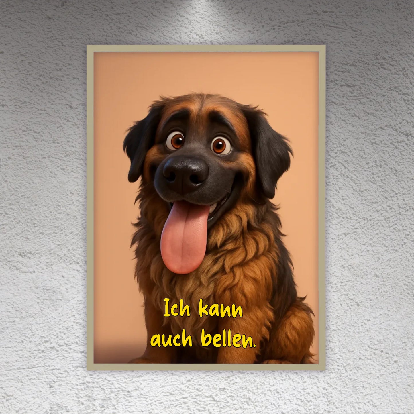 Dein Haustier als Cartoon - individuelles Poster mit Rahmen