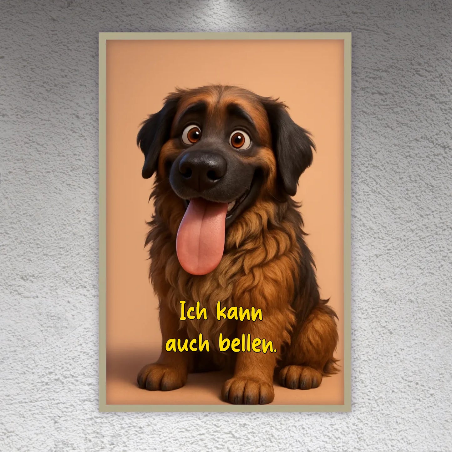 Dein Haustier als Cartoon - individuelles Poster mit Rahmen
