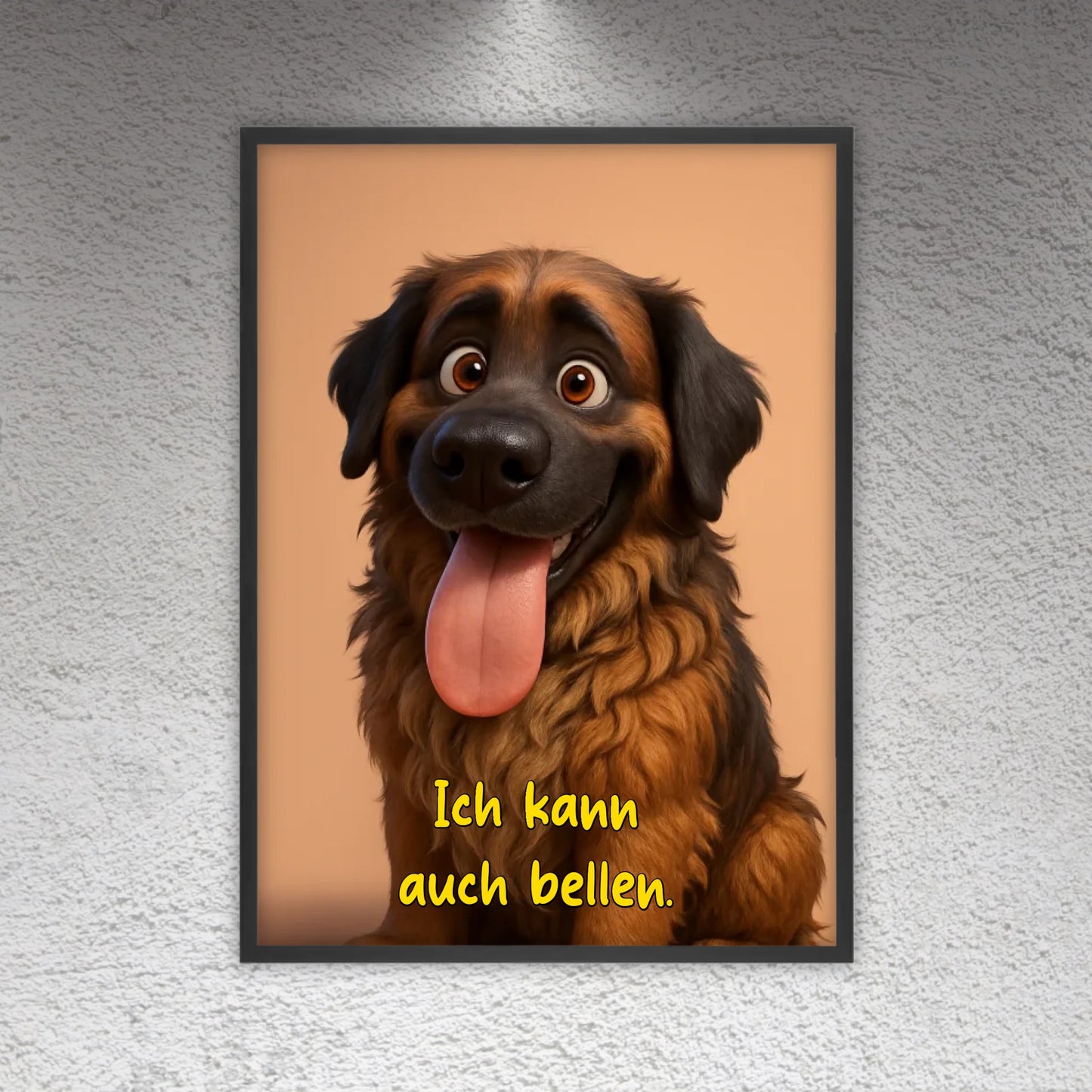 Dein Haustier als Cartoon - individuelles Poster mit Rahmen