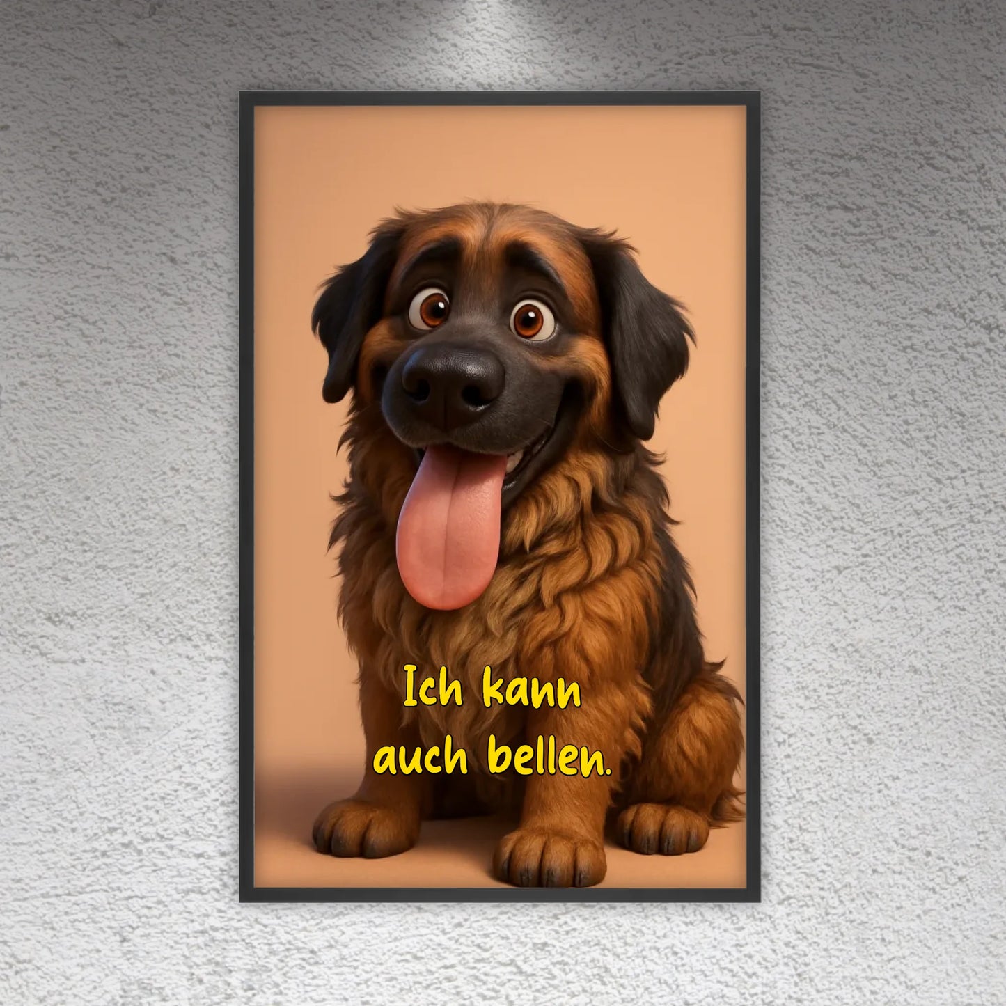 Dein Haustier als Cartoon - individuelles Poster mit Rahmen