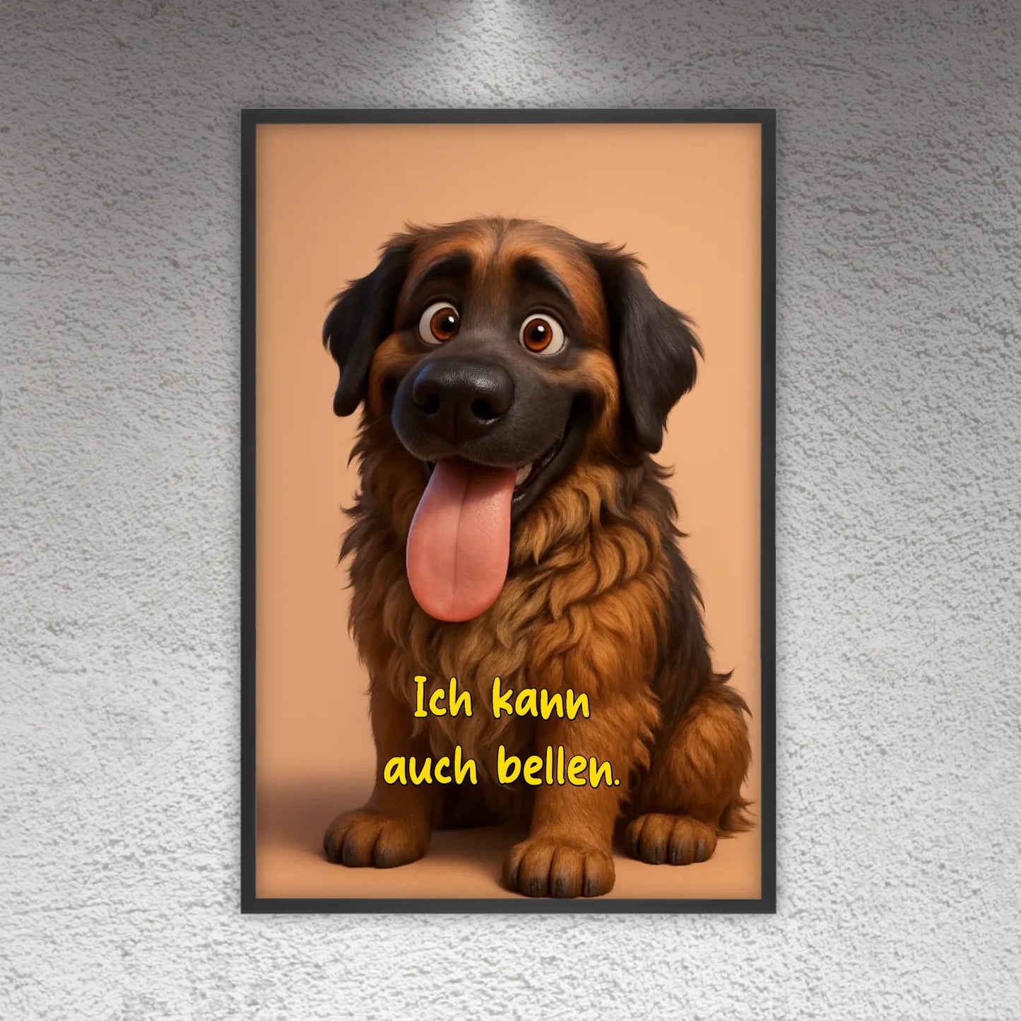 Dein Haustier als Cartoon - individuelles Poster mit Rahmen