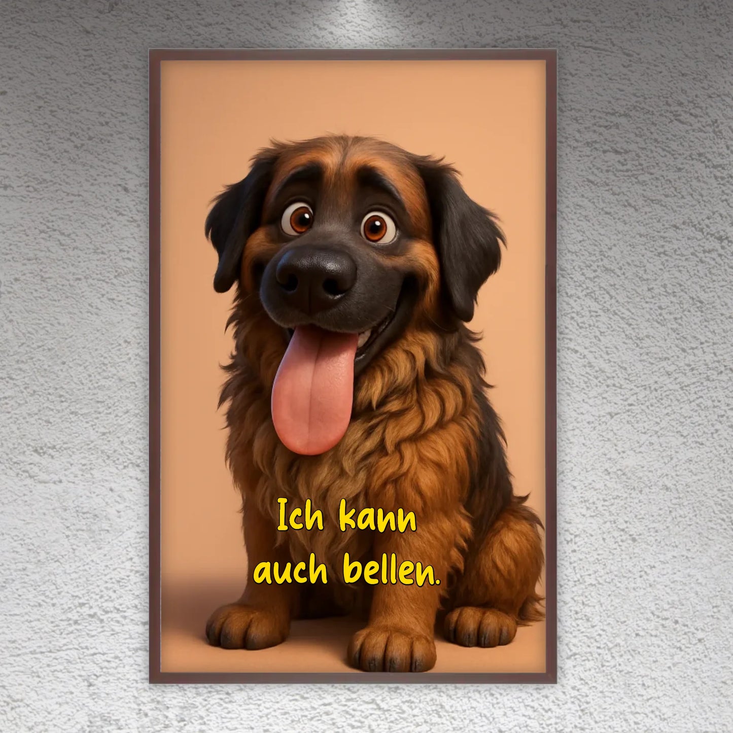 Dein Haustier als Cartoon - individuelles Poster mit Rahmen