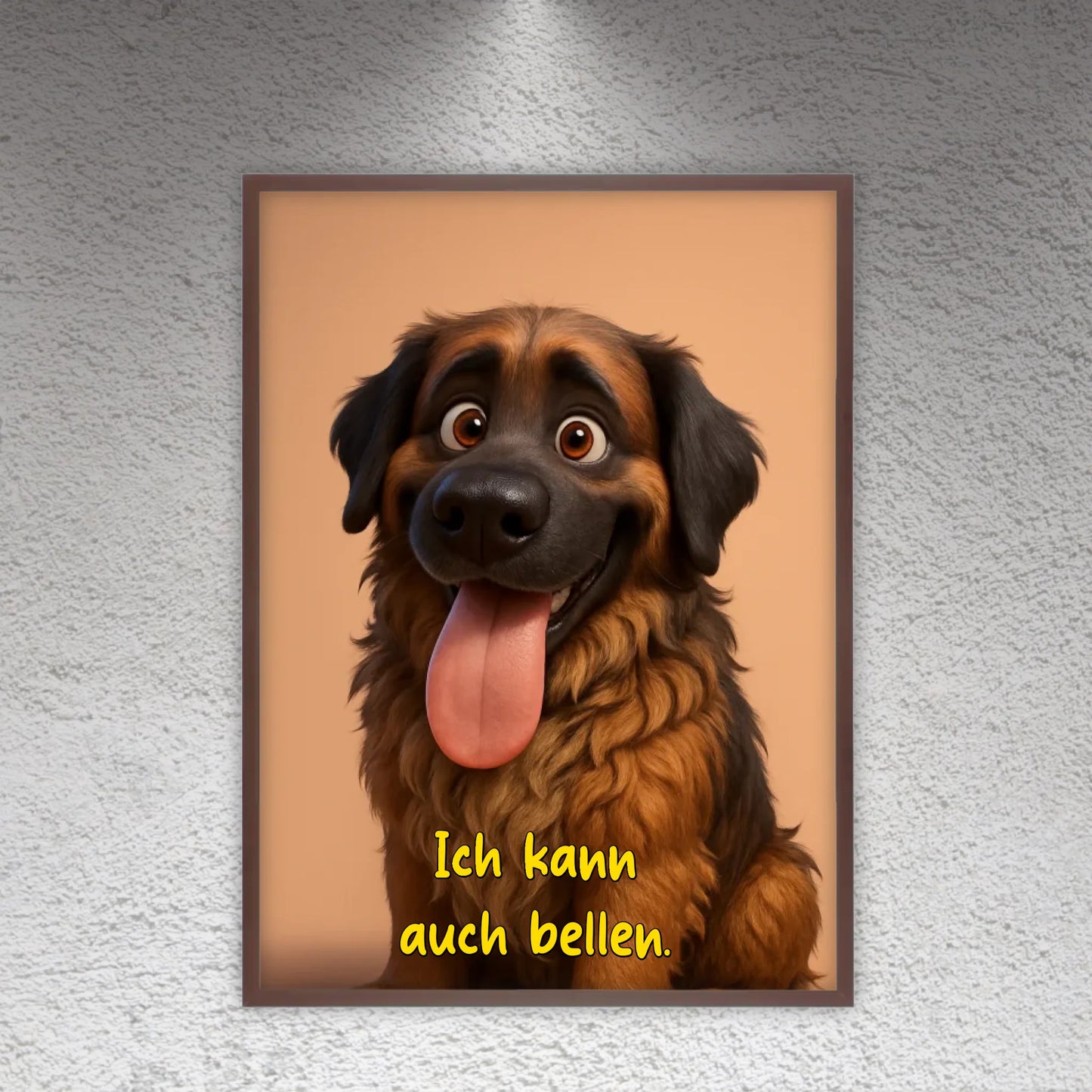 Dein Haustier als Cartoon - individuelles Poster mit Rahmen