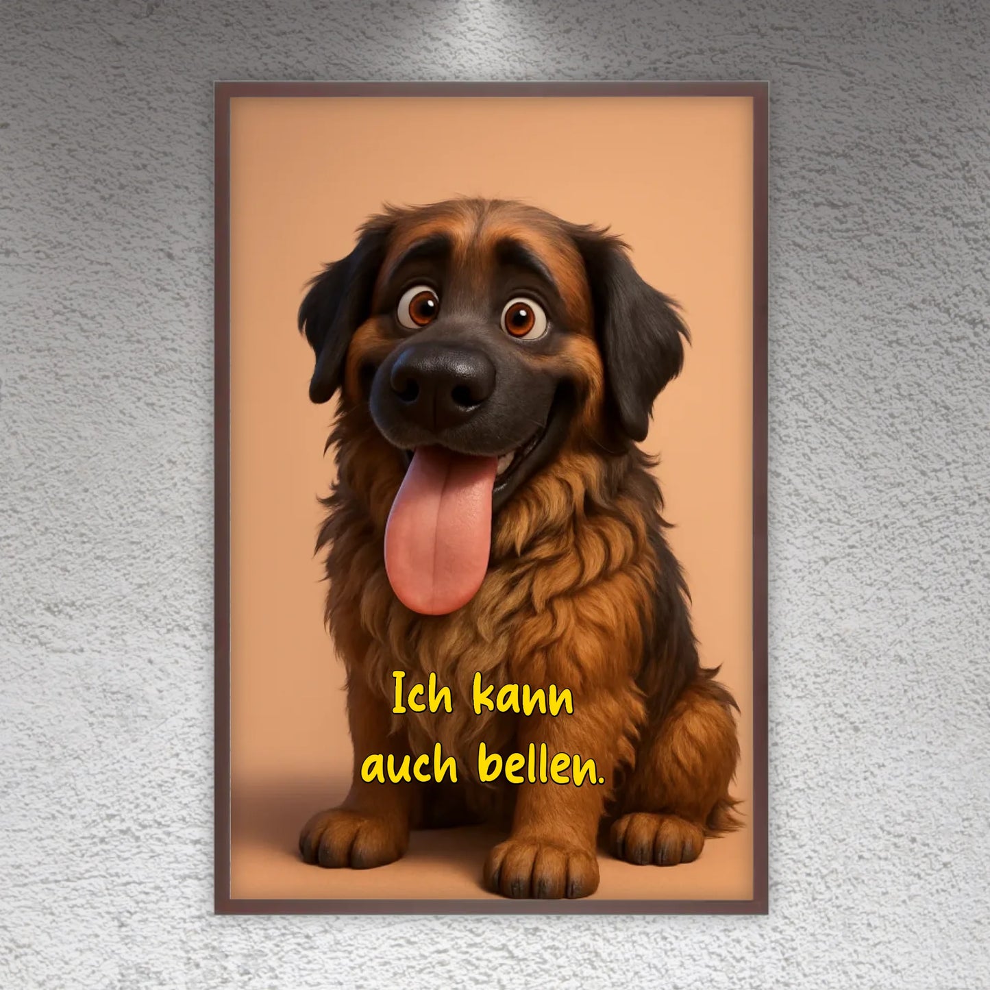 Dein Haustier als Cartoon - individuelles Poster mit Rahmen