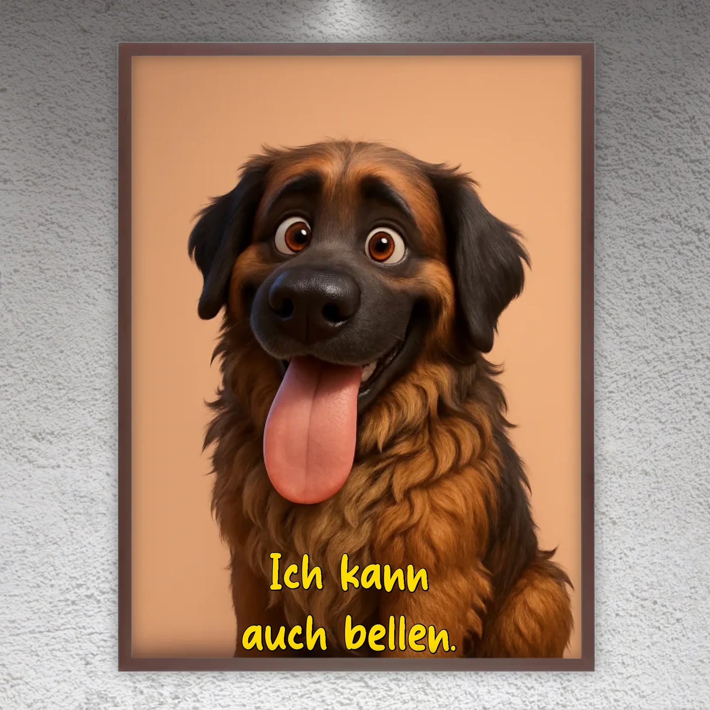 Dein Haustier als Cartoon - individuelles Poster mit Rahmen