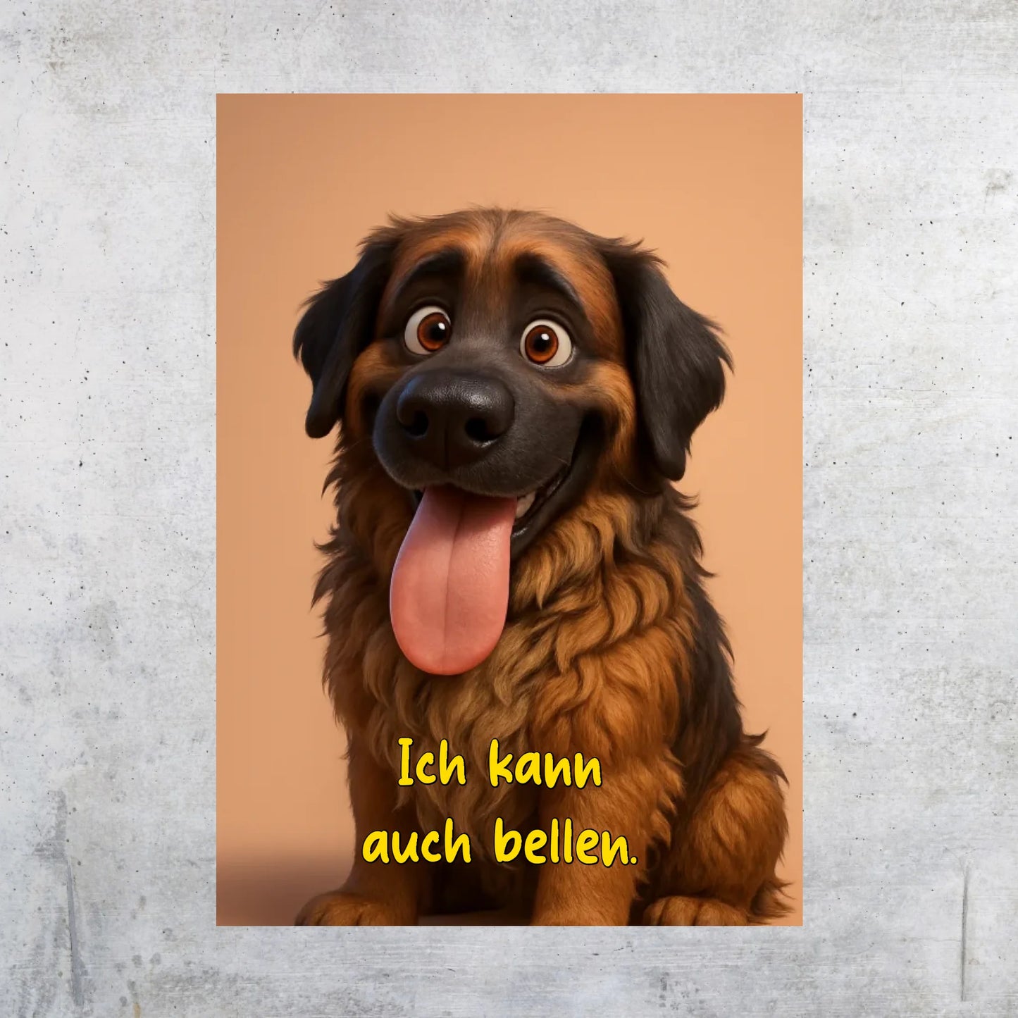 Dein Haustier als Cartoon - individuelles Poster mit Rahmen