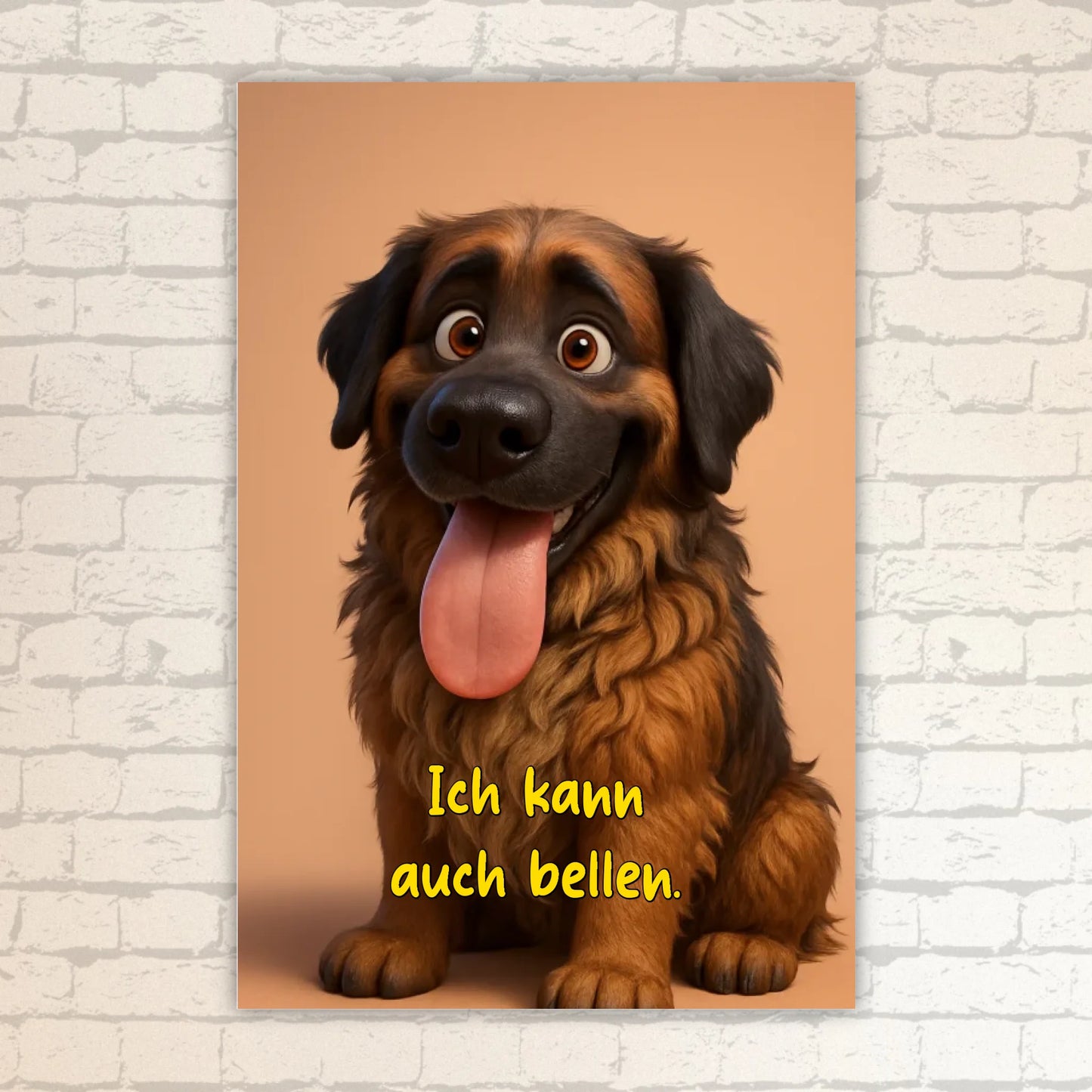 Dein Haustier als Cartoon - individuelles Poster mit Rahmen