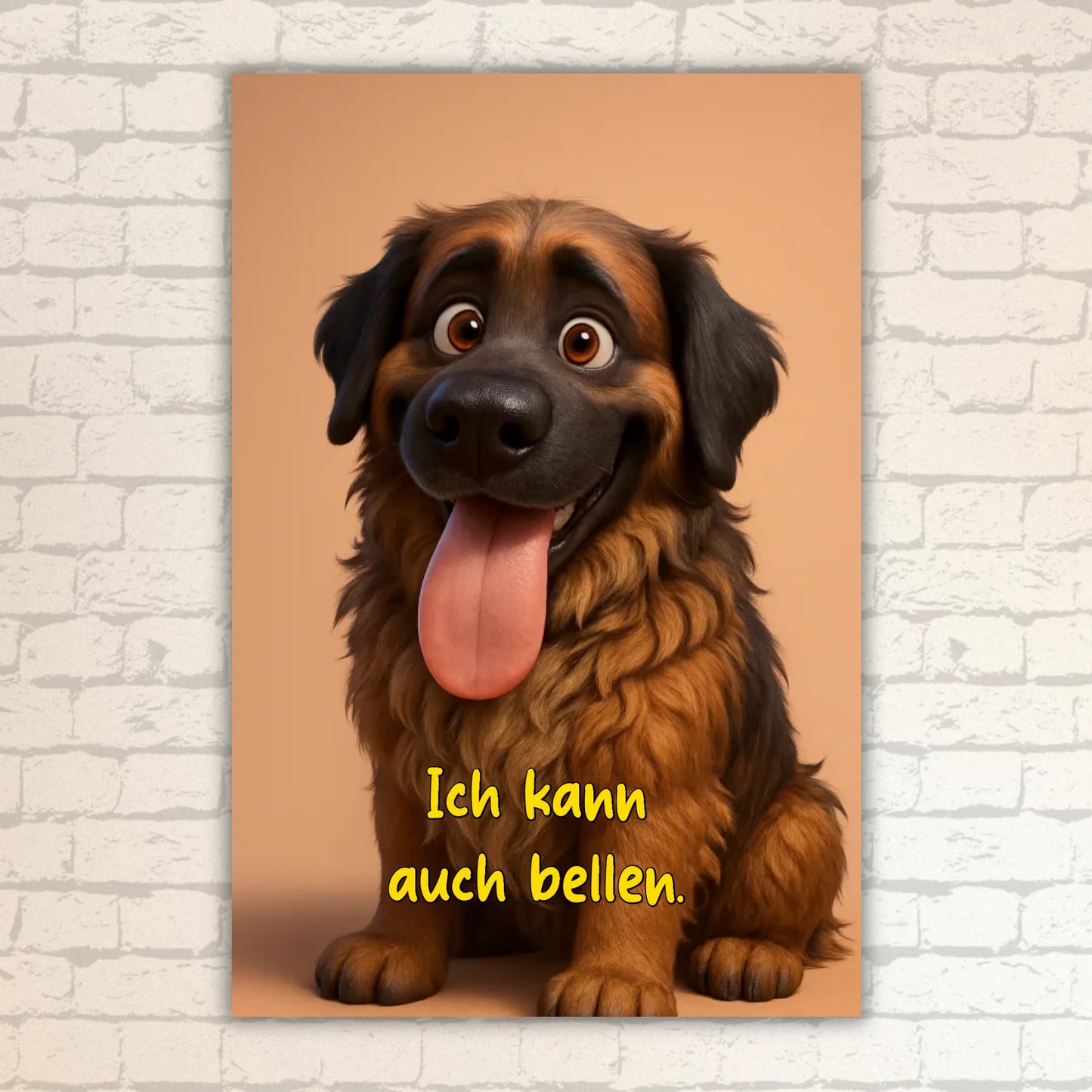 Dein Haustier als Cartoon - individuelles Poster mit Rahmen