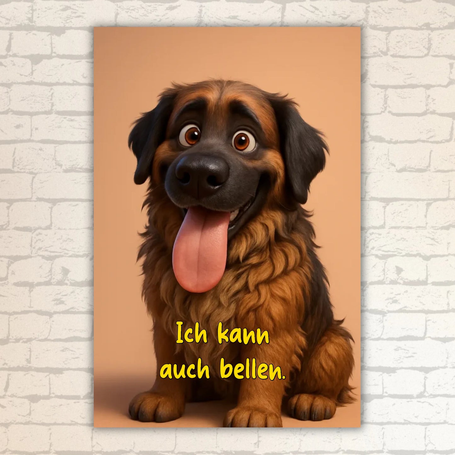Dein Haustier als Cartoon - individuelles Poster mit Rahmen