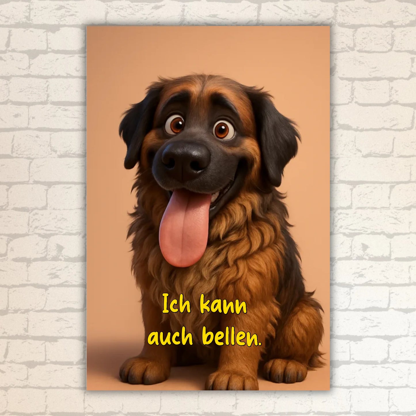 Dein Haustier als Cartoon - individuelles Poster mit Rahmen