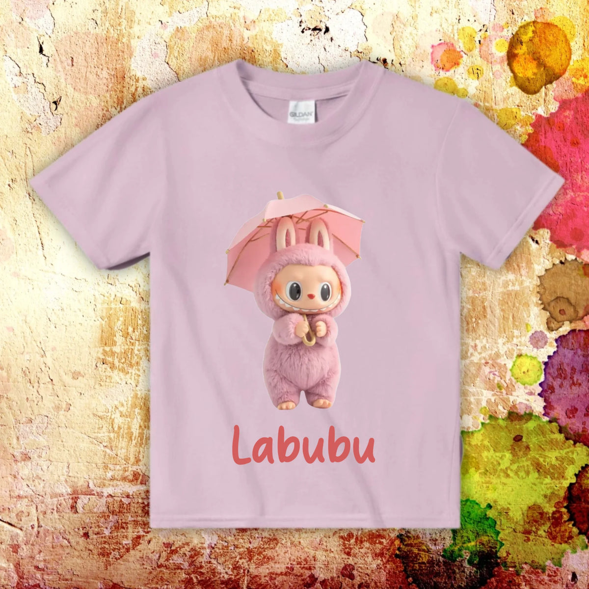 dein Labubu auf dem Kissen mit Name - individuelles Kissen | Personalize Palace