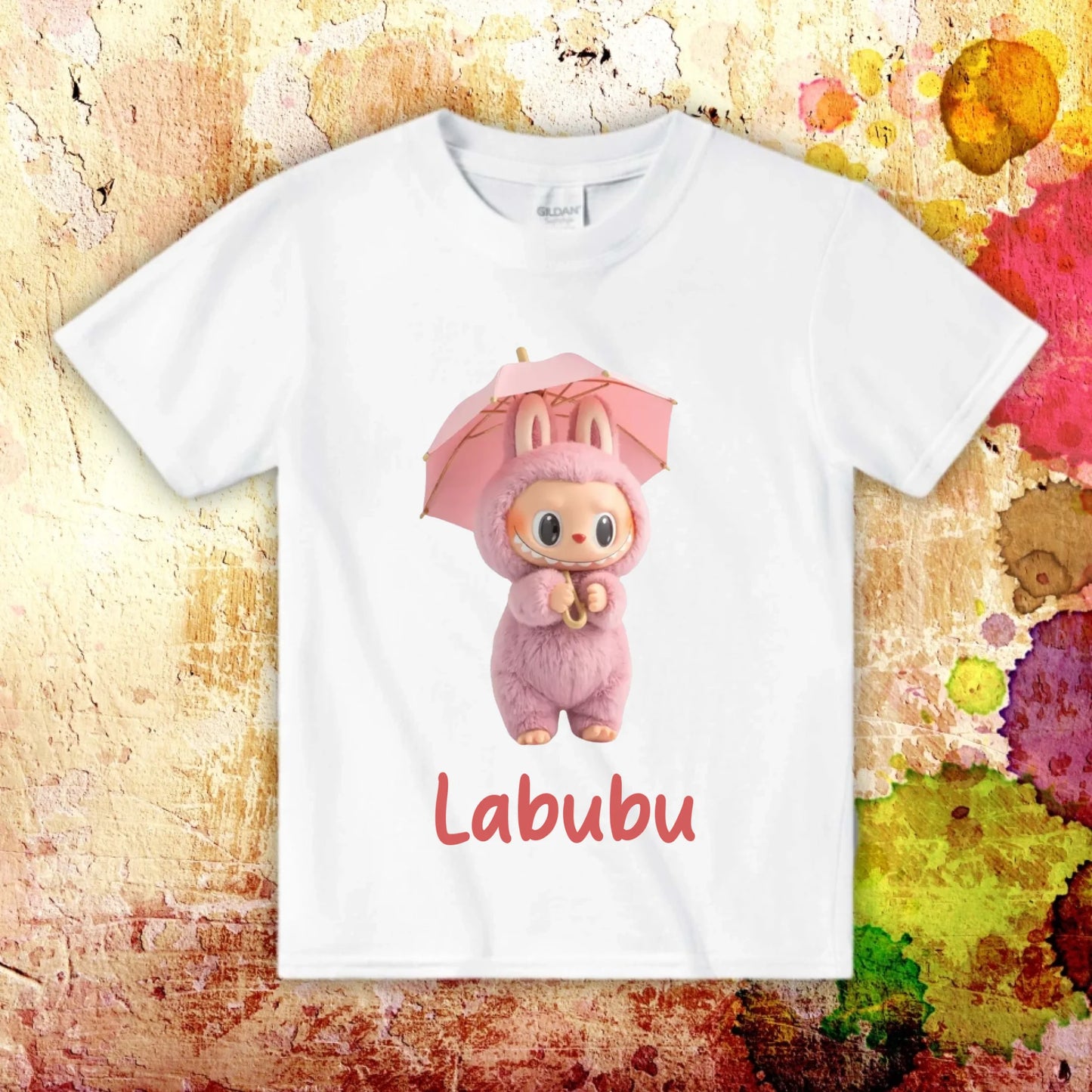 dein Labubu T-Shirt mit Name - individuelles Kinder T-Shirt