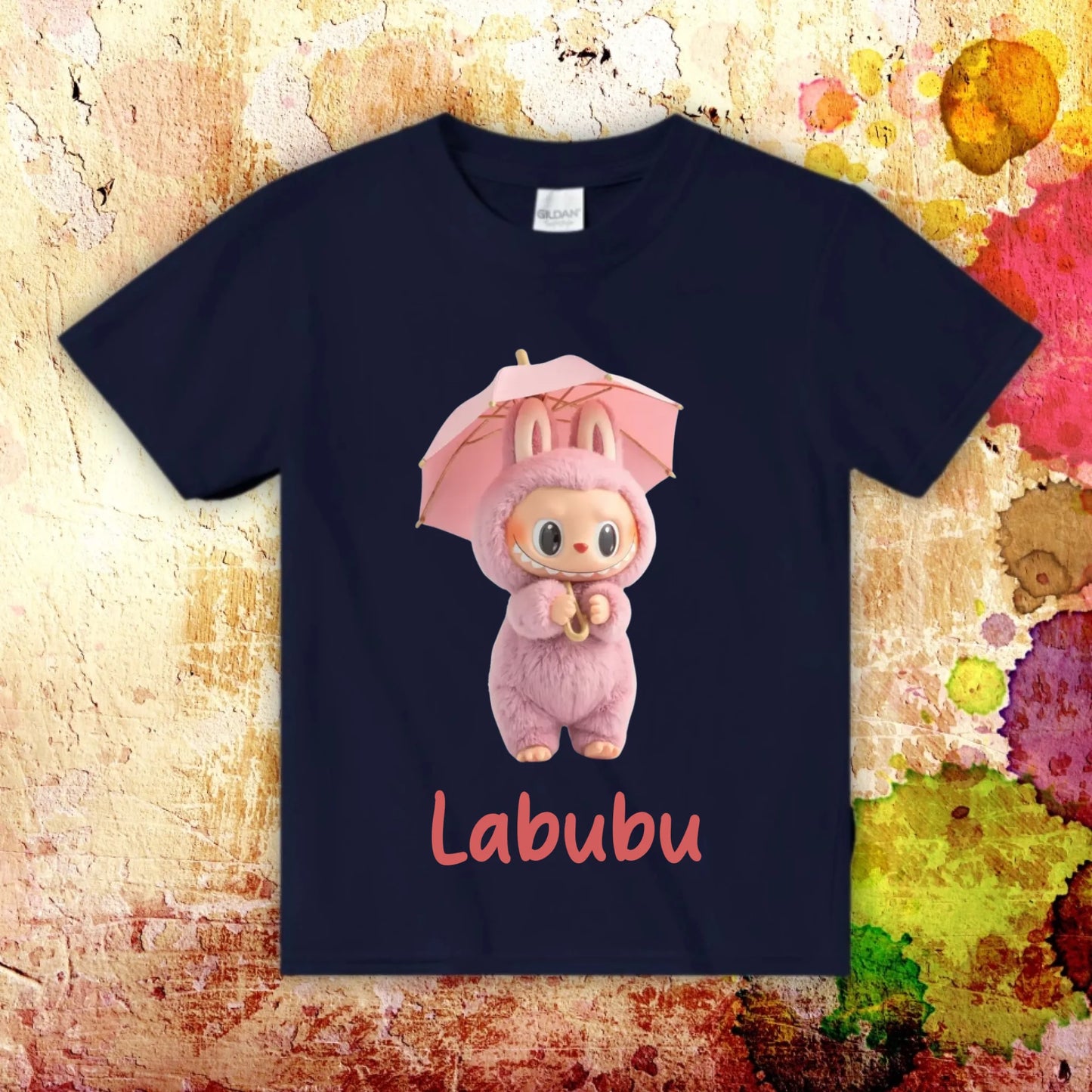 dein Labubu T-Shirt mit Name - individuelles Kinder T-Shirt