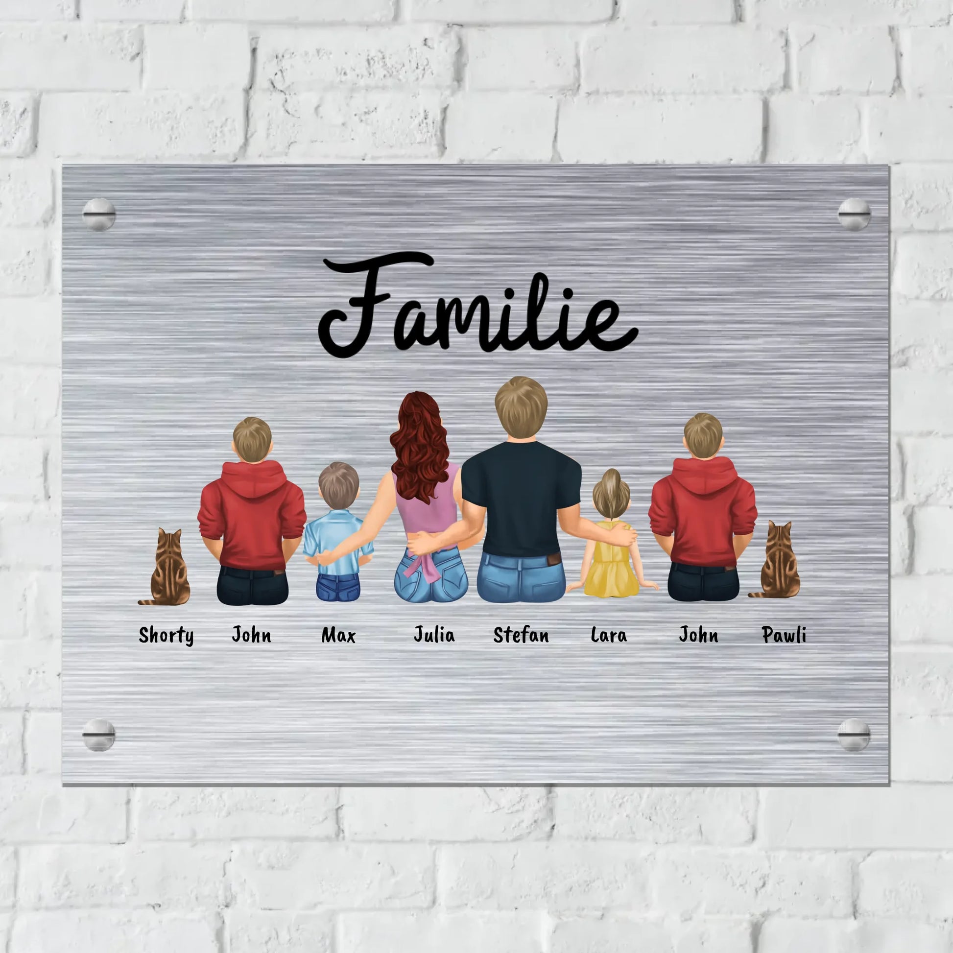 Aluminium Schild für Innen und Außen mit Löchern