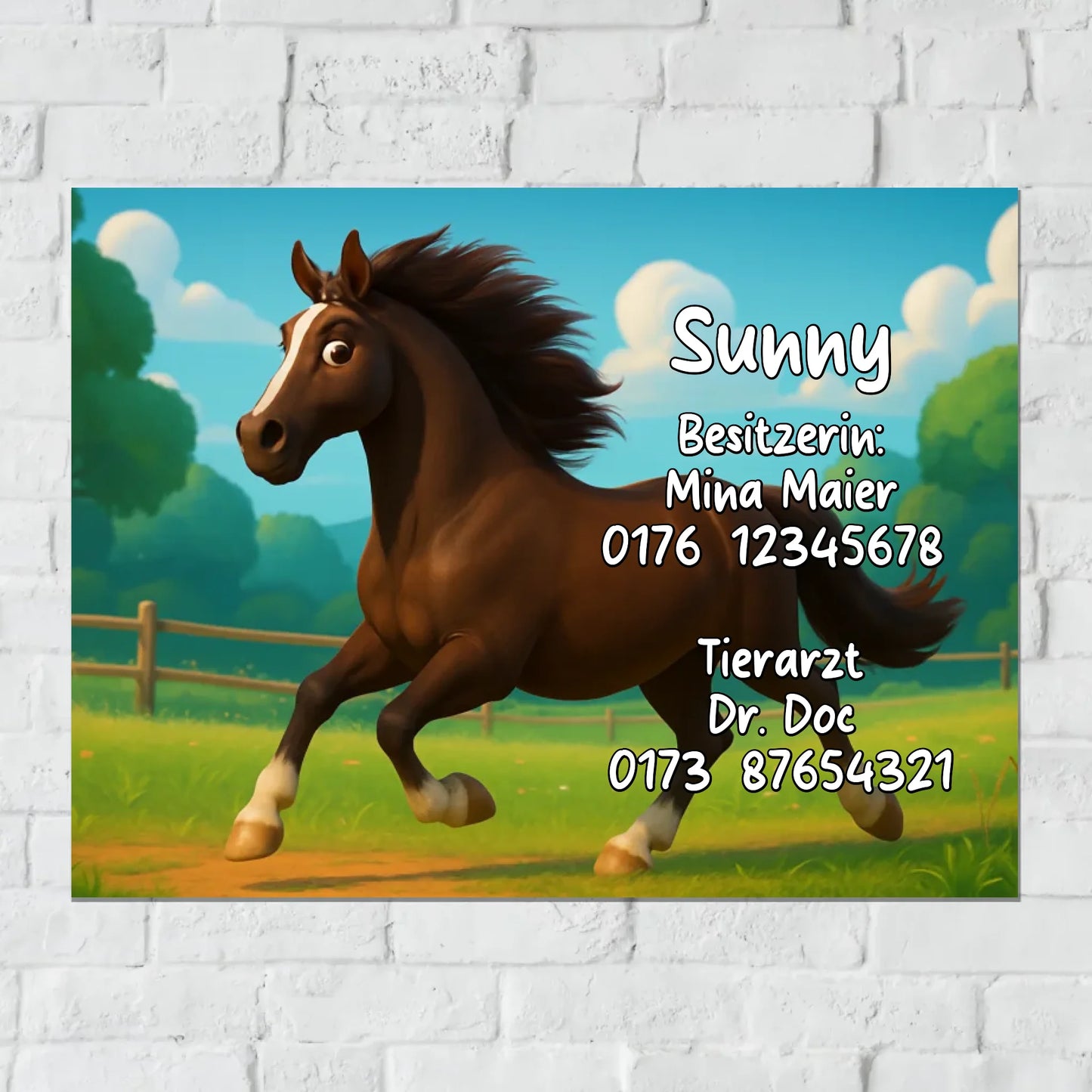 Aluminium Schild für Innen und Außen