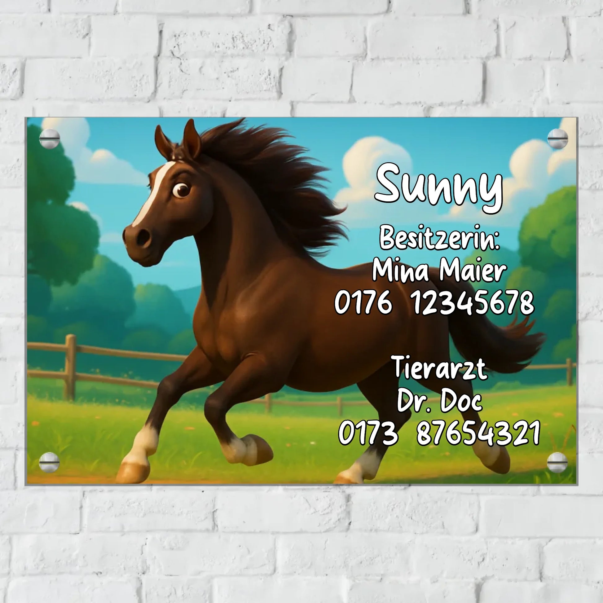 Aluminium Schild für Innen und Außen mit Löchern