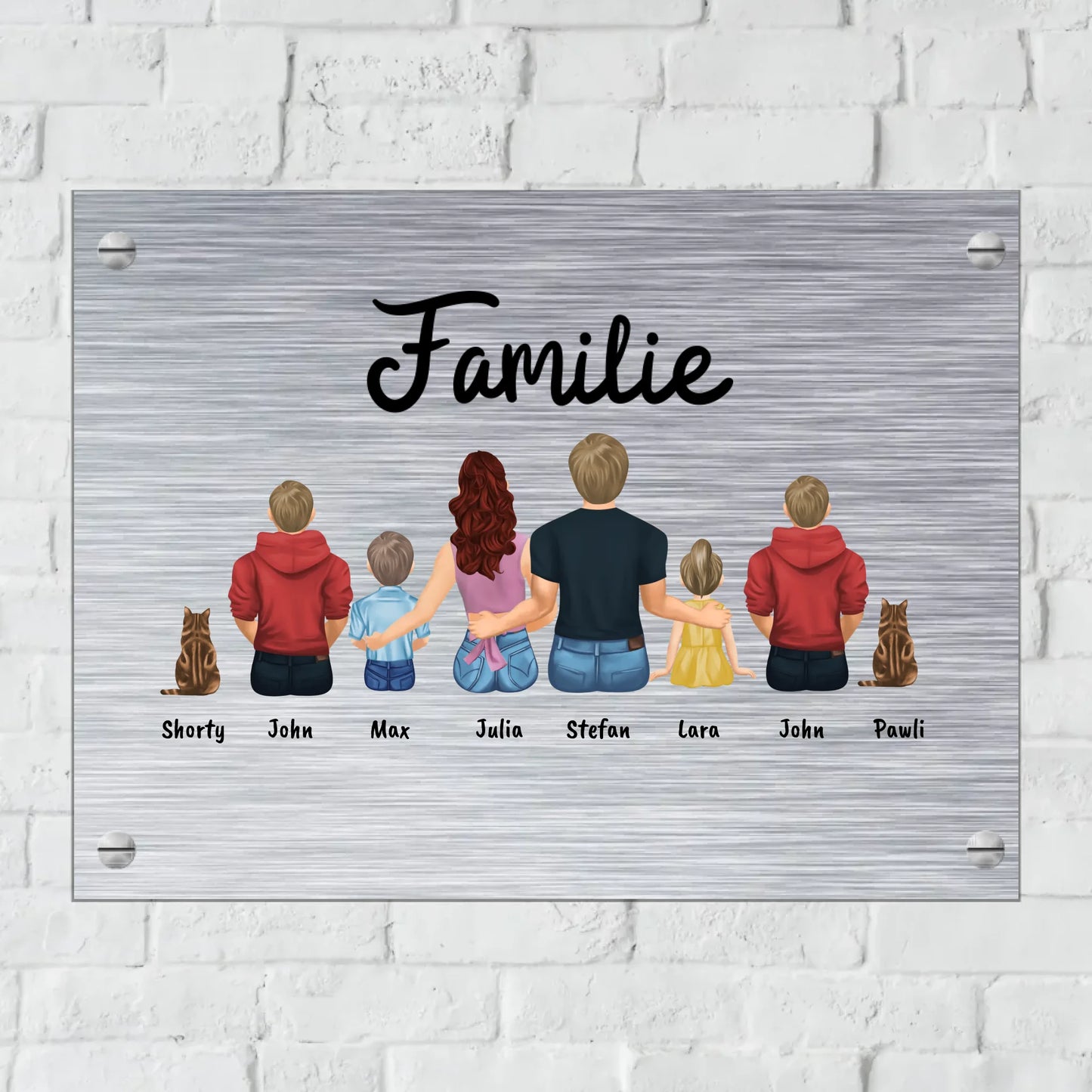 Türschild mit Löchern zum Befestigen für Innen und Außen