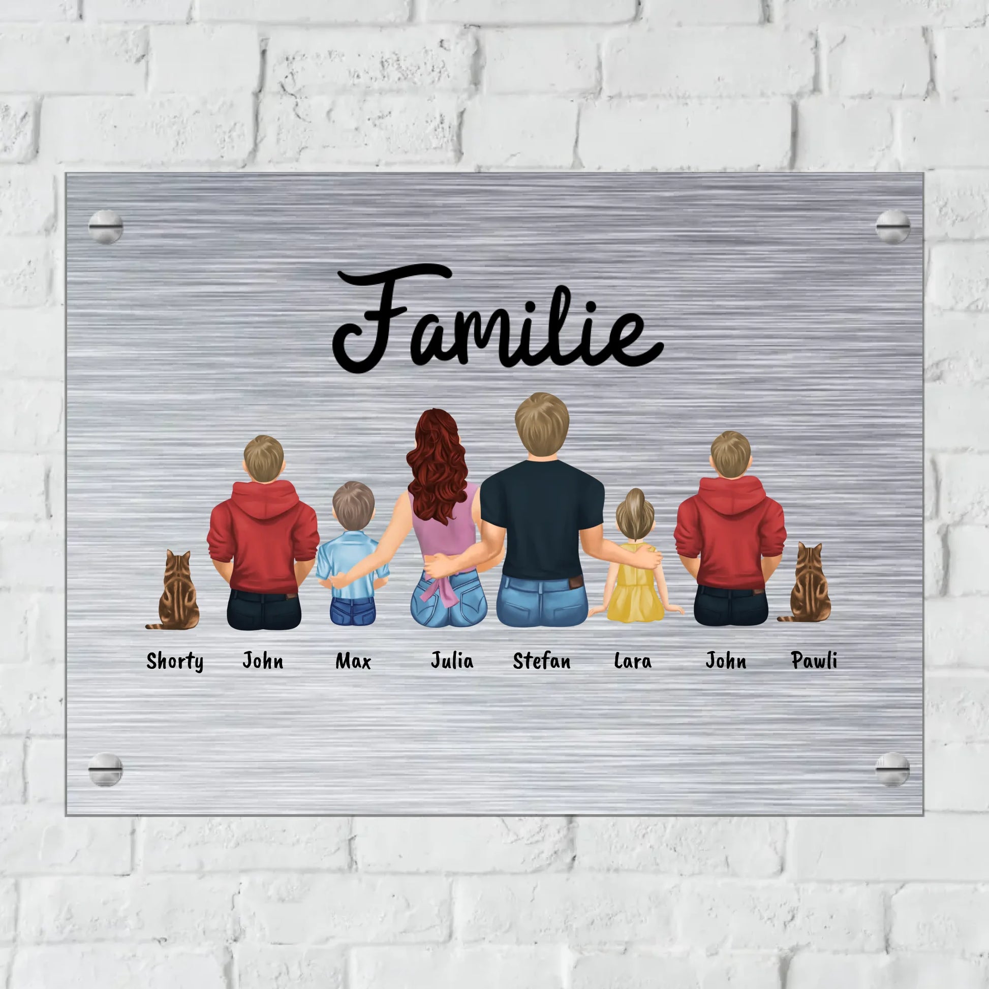 Türschild mit Löchern zum Befestigen für Innen und Außen