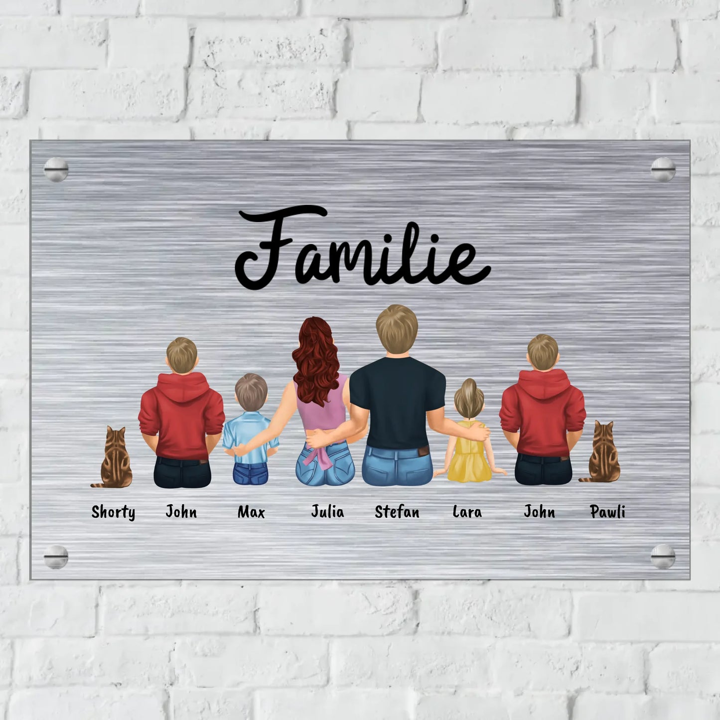 Türschild mit Löchern zum Befestigen für Innen und Außen