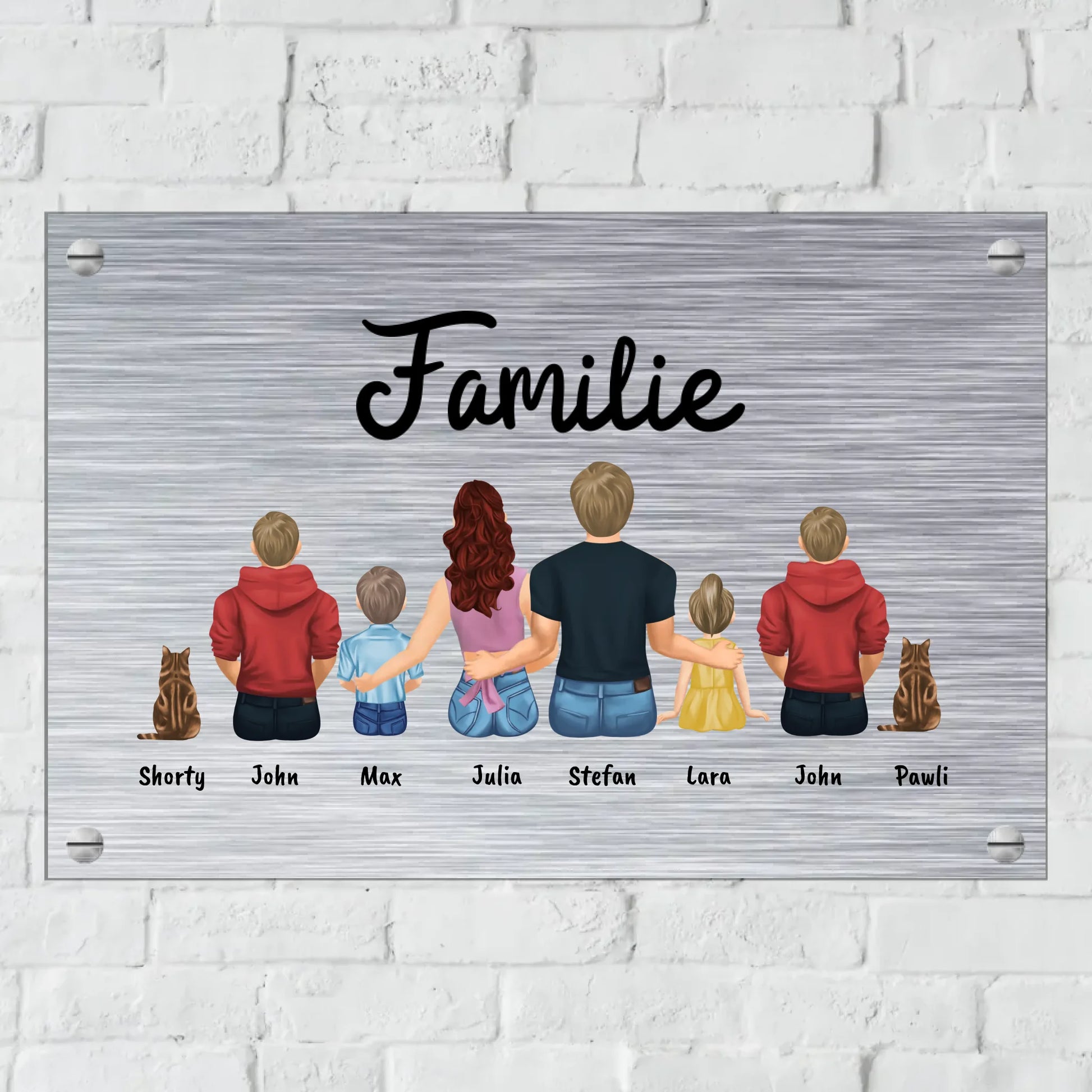 Türschild mit Löchern zum Befestigen für Innen und Außen