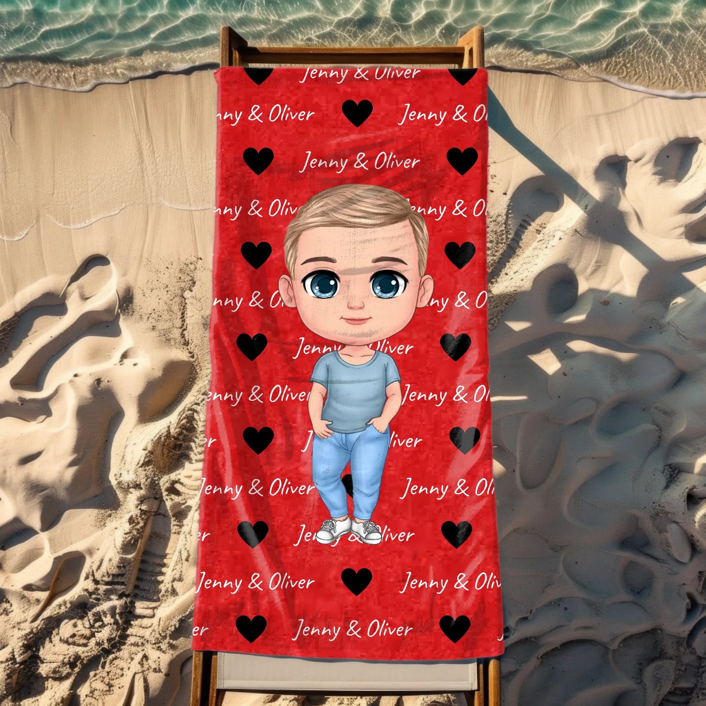 Personalisiertes Handtuch: Fellnasen Foto und Text Haustierhandtuch - individuelles Handtuch | Personalize Palace