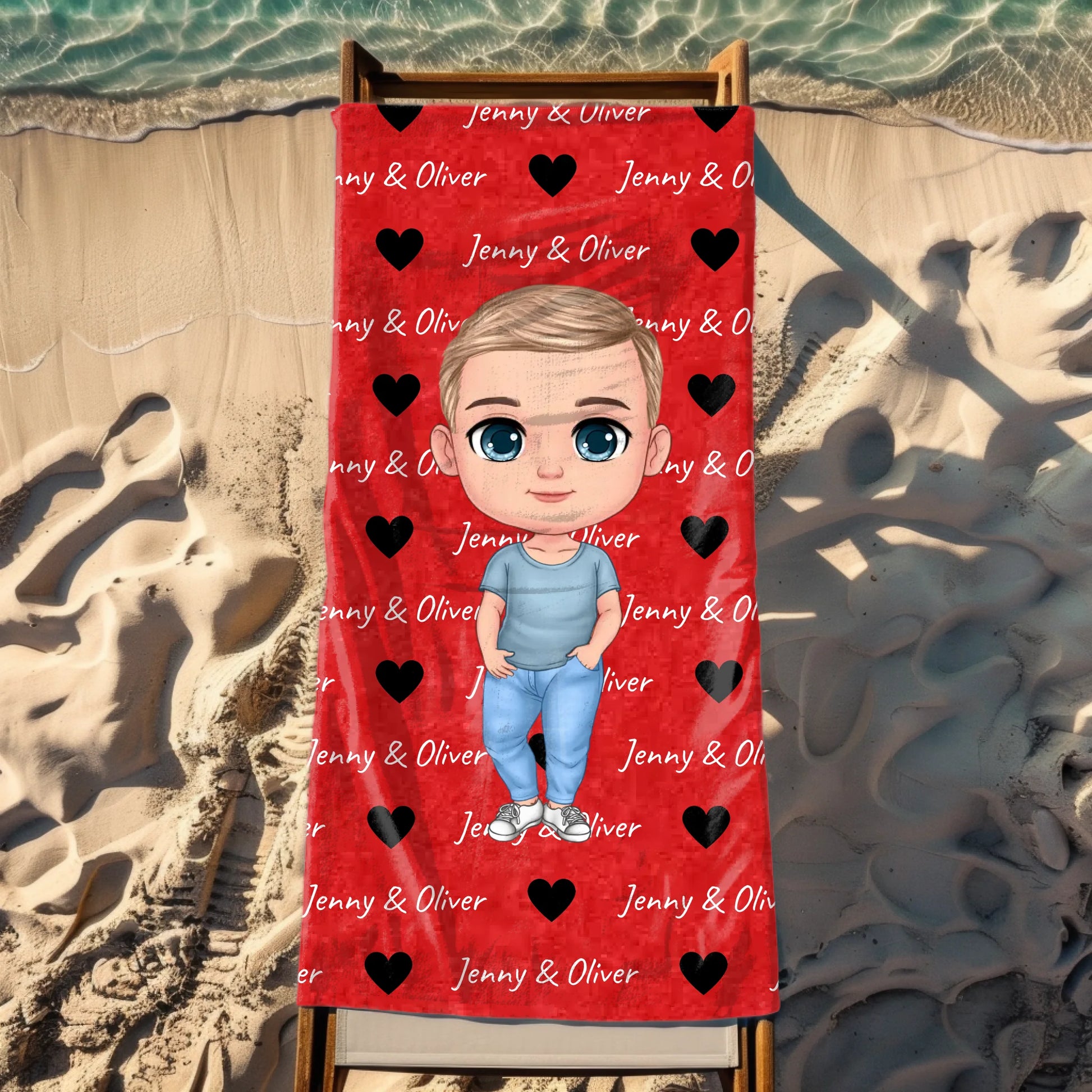 Personalisiertes Handtuch: Fellnasen Foto und Text Haustierhandtuch - individuelles Handtuch | Personalize Palace