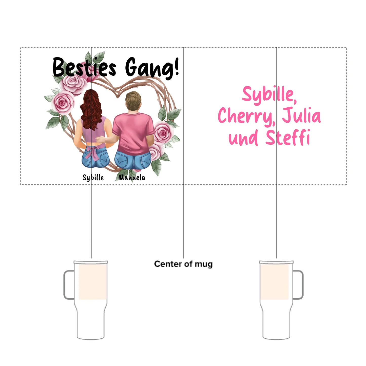 bis zu 8 Besties Cup - individueller Thermobecher