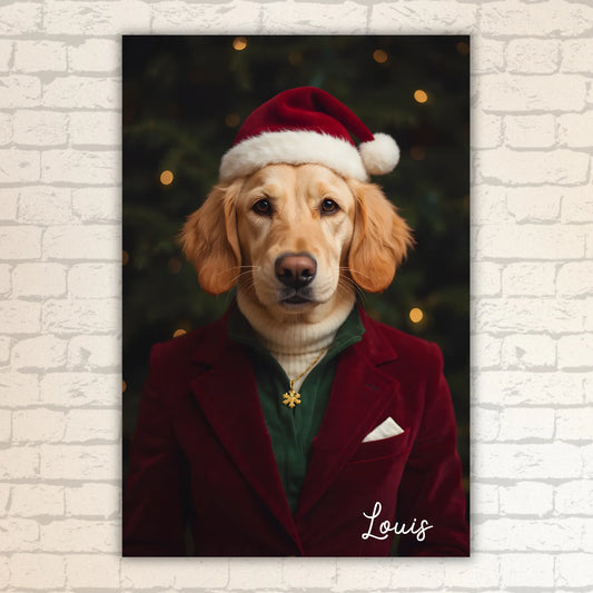 Haustier in verschiedenen Outfits und Stilen - individuelle Leinwand